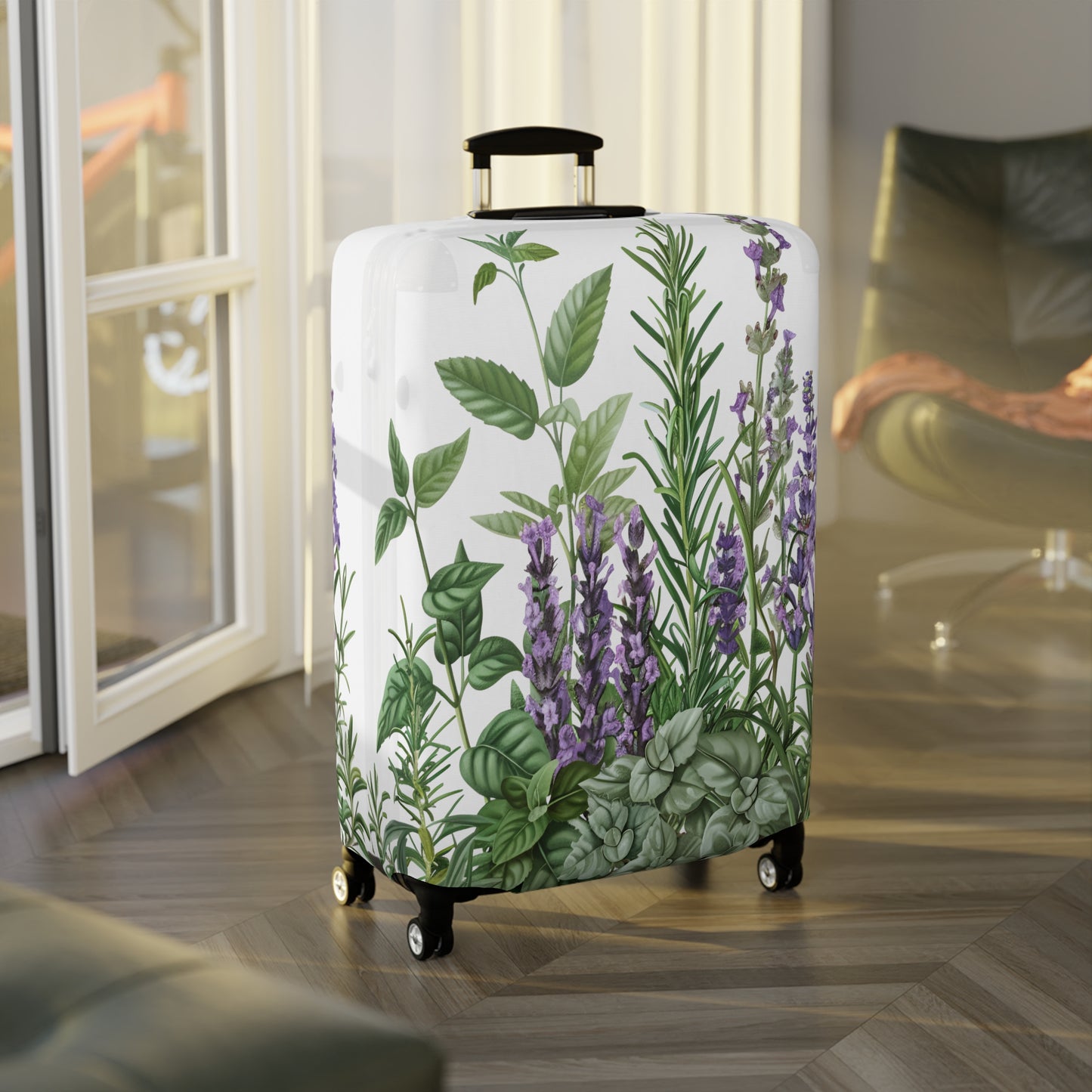 Luggage Cover, Floral, Lavender, awd-3041