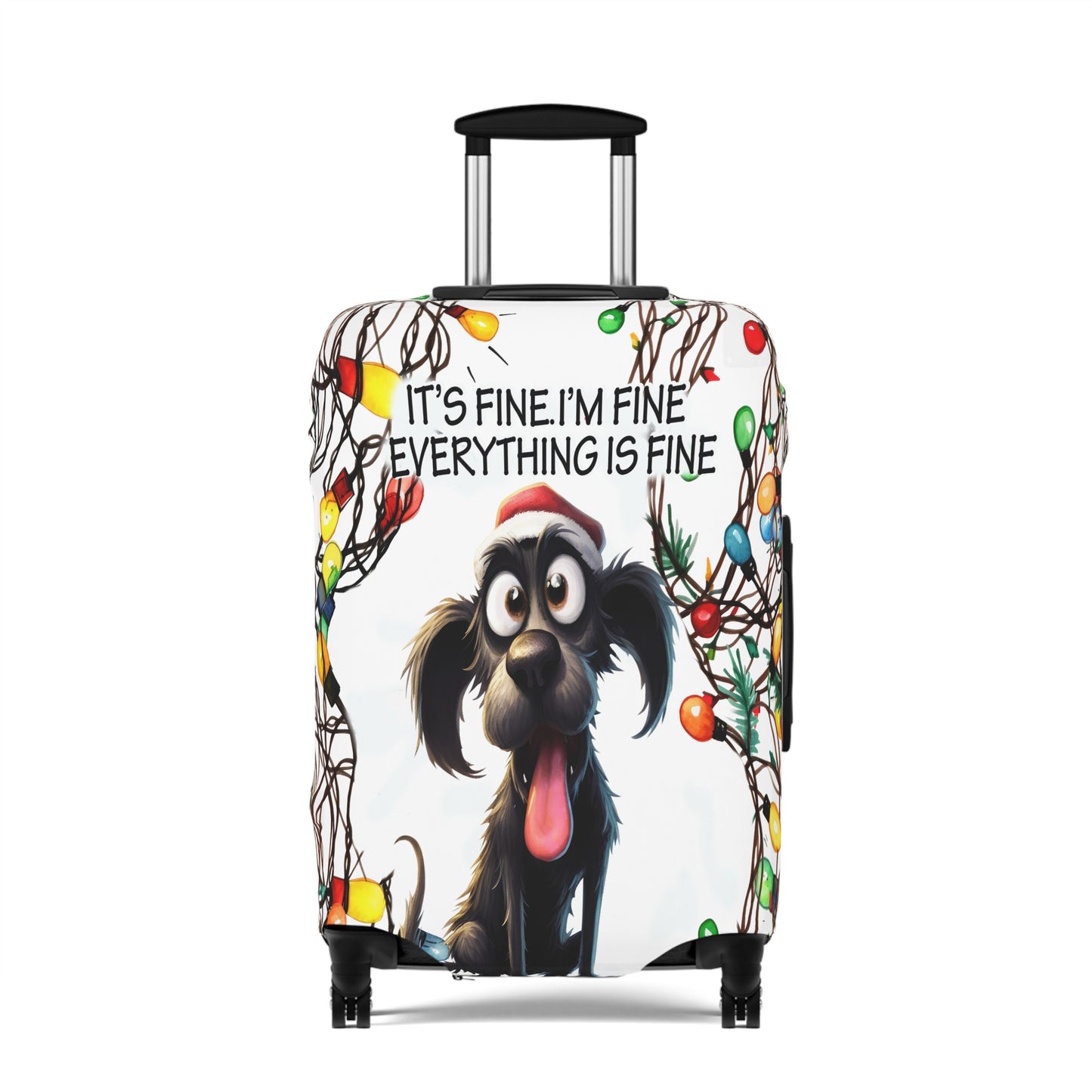 Luggage Cover, Dog I'm Fine everything is fine, awd-1163