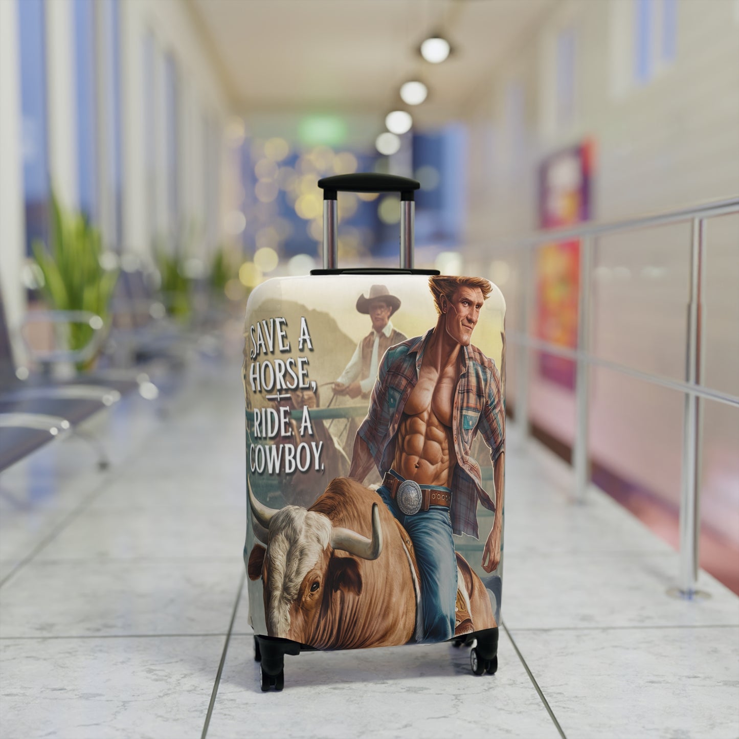 Luggage Cover, Country and Western, Save a  Horse Ride a Cowboy, awd-1681