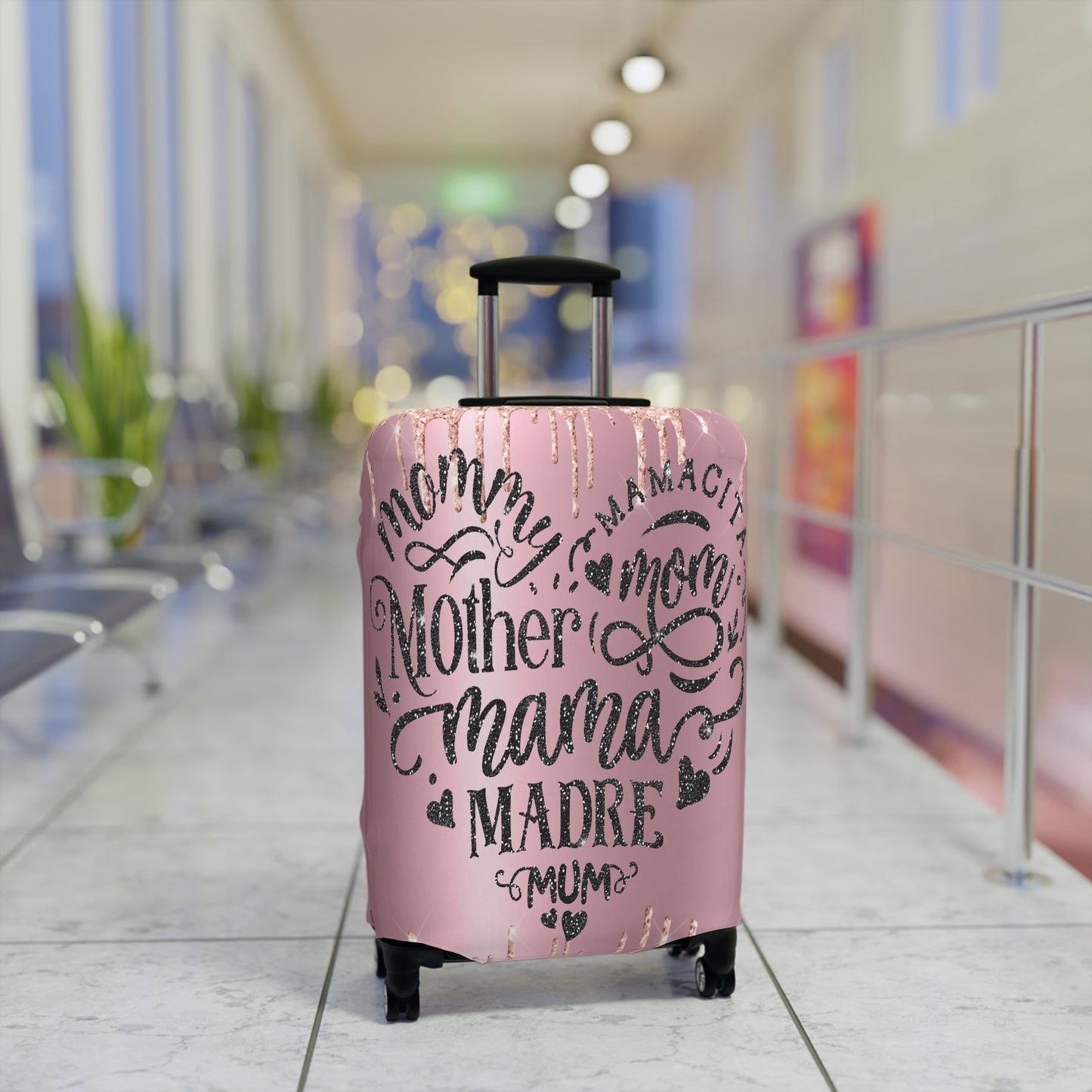 Luggage Cover, Mom/Mum Heart, awd-707