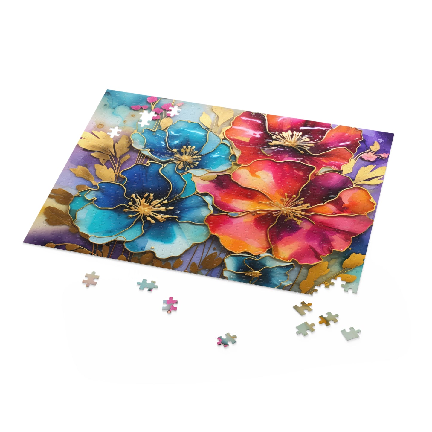 Personalised/Non-Personalised Puzzle, Floral (120, 252, 500-Piece)