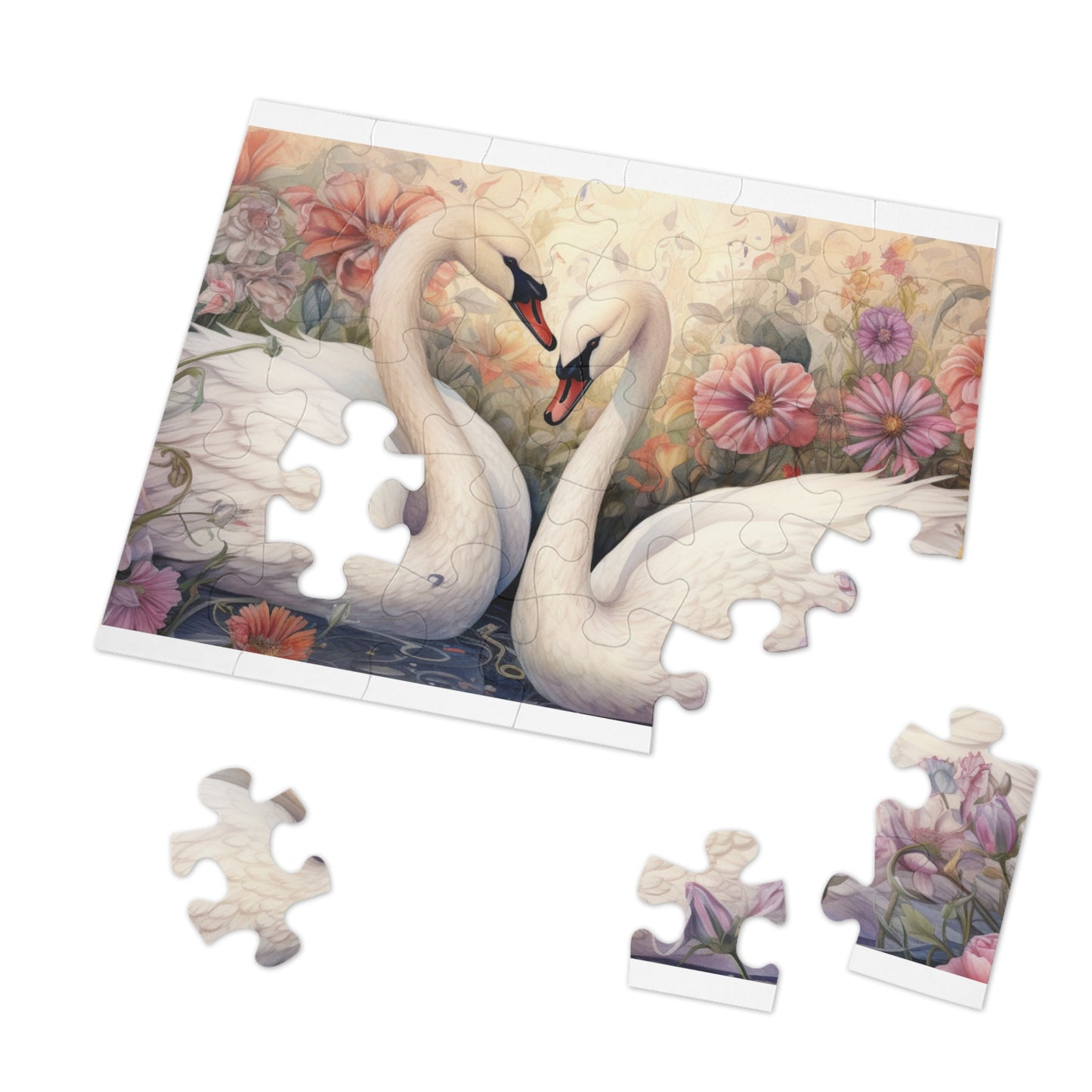 Jigsaw Puzzle, Swan, Personalised/Non-Personalised (30, 110, 252, 500,1000-Piece)