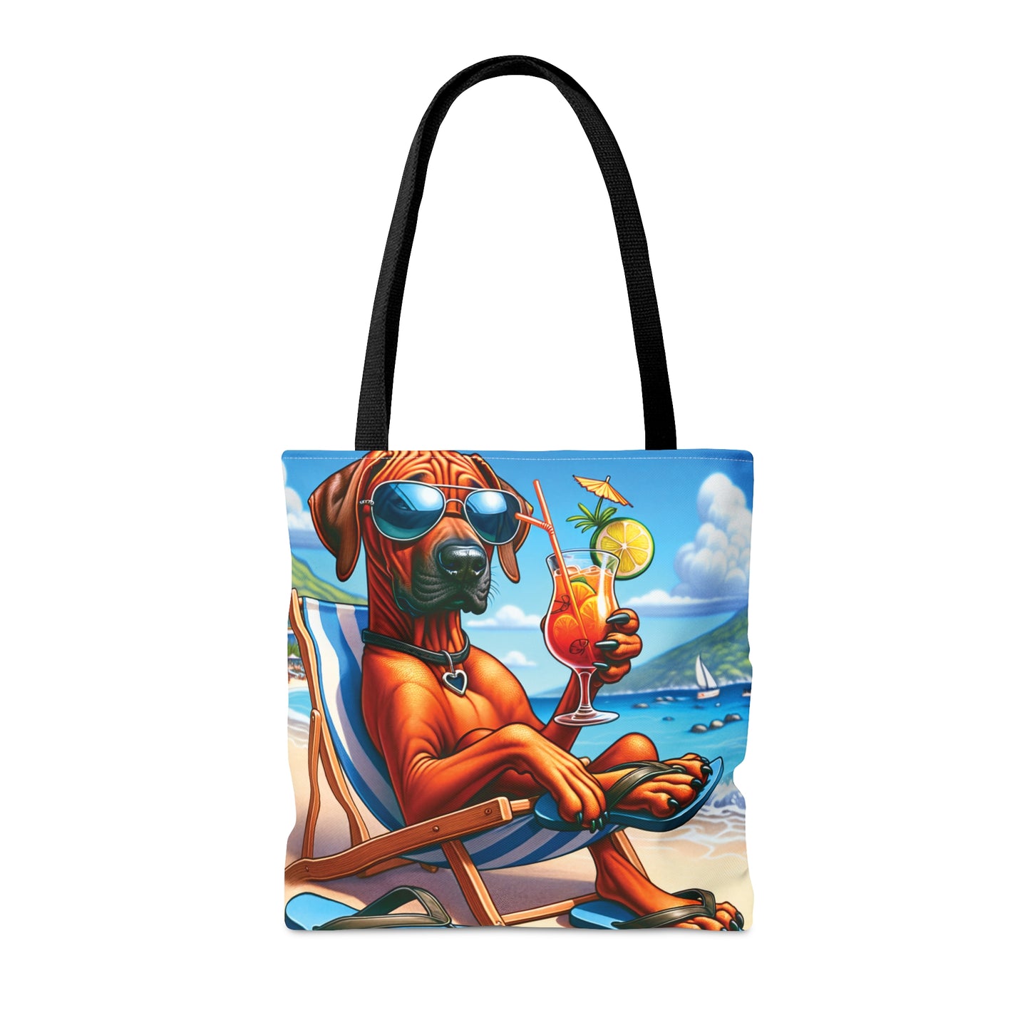 Tote Bag, Dog on Beach, Rhodesian Ridgeback, Tote bag, awd-1239