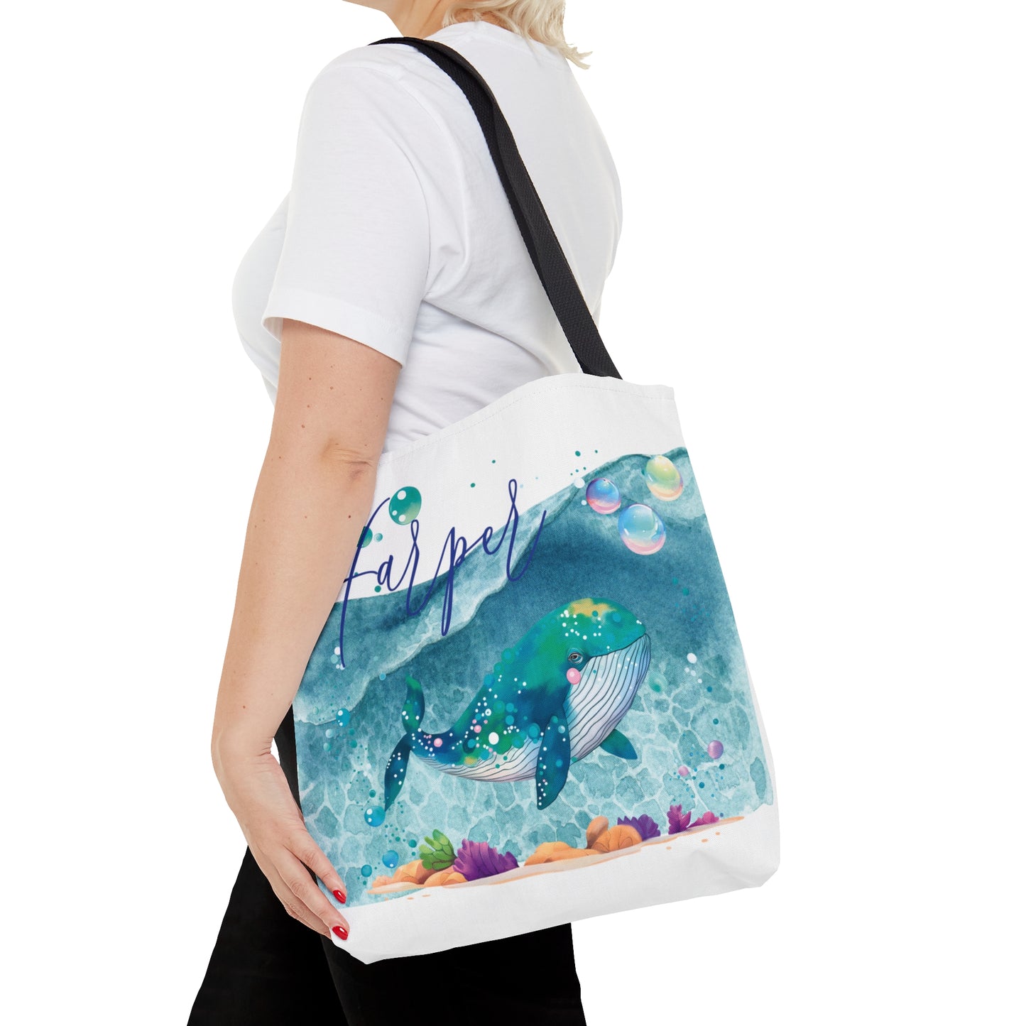 Personalised Tote Bag, Whale bag, Beach Tote Bag, Personalised/Non-Personalised