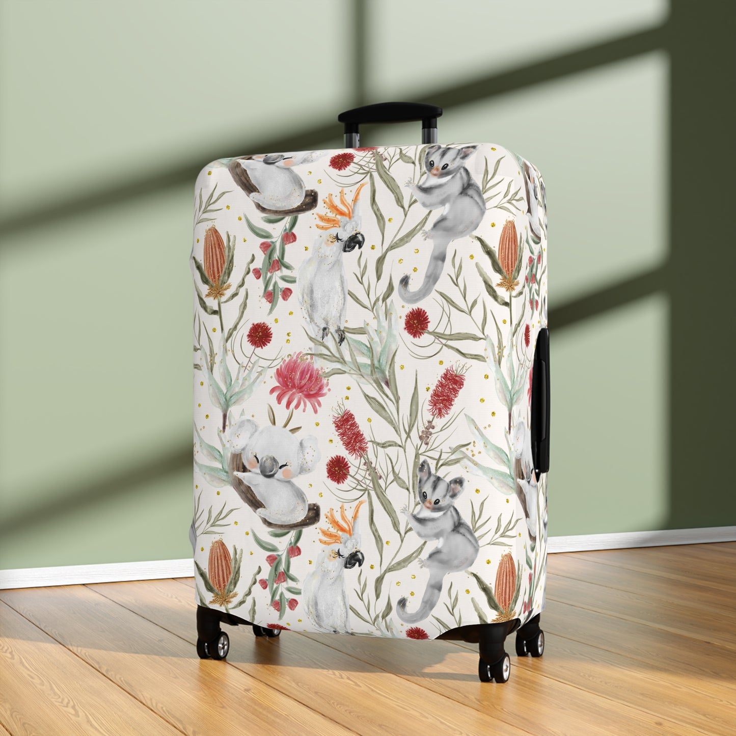 Luggage Cover, Australian Animals, Koala, Cockatoo, Possum