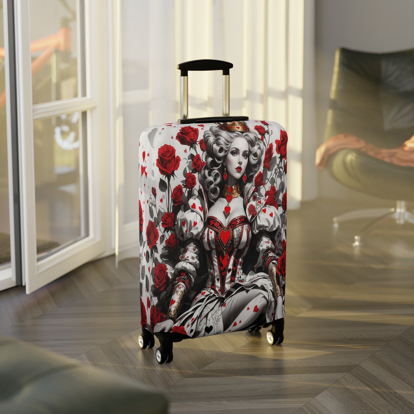 Luggage Cover, Quean of Hearts and Roses, awd-1439