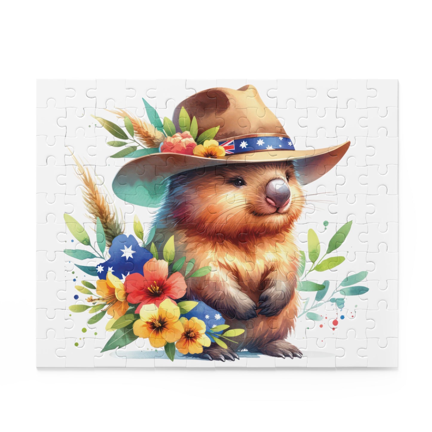 Personalised/Non-Personalised Puzzle, Wombat (120, 252, 500-Piece)