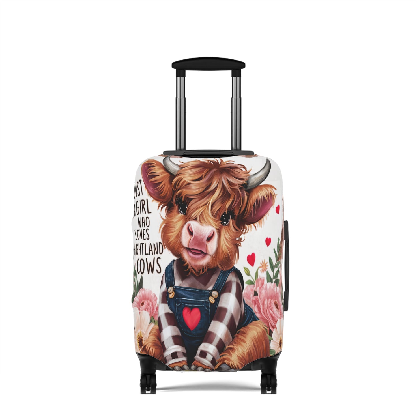 Luggage Cover, Just a Girl who Loves Highland Cows, awd-3087