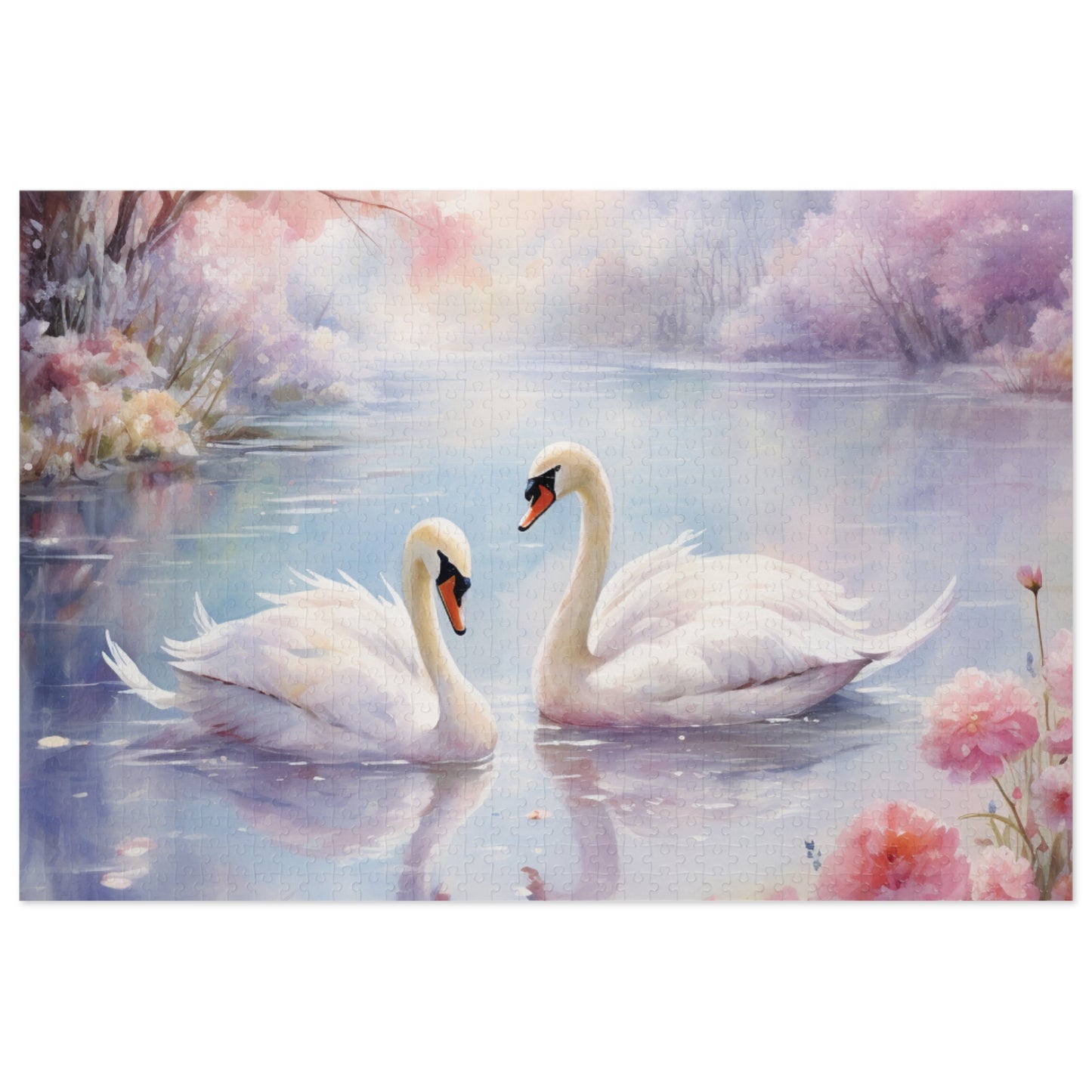 Jigsaw Puzzle, Swan, Personalised/Non-Personalised (30, 110, 252, 500,1000-Piece)