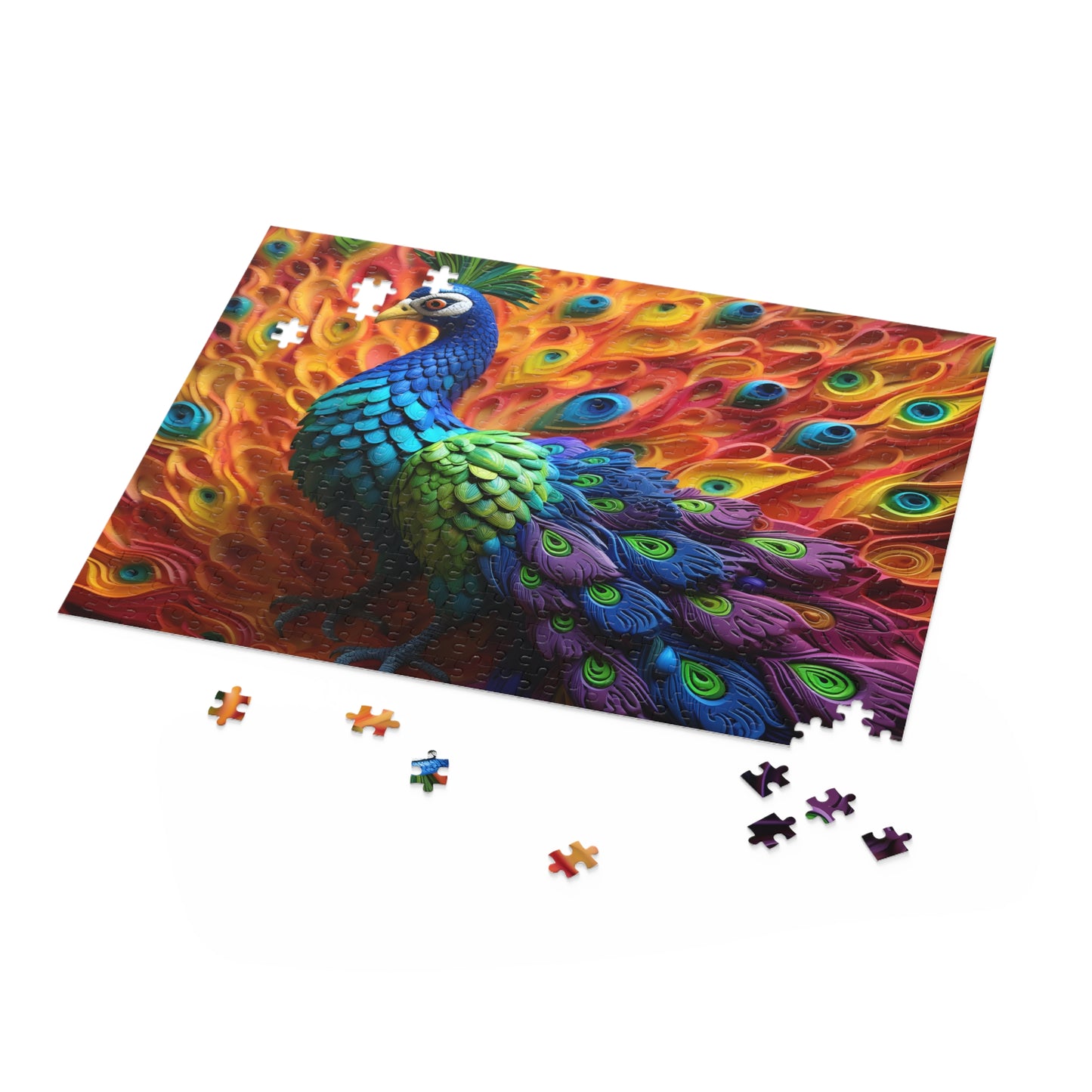 Puzzle, Peacock  (120, 252, 500-Piece) awd-575
