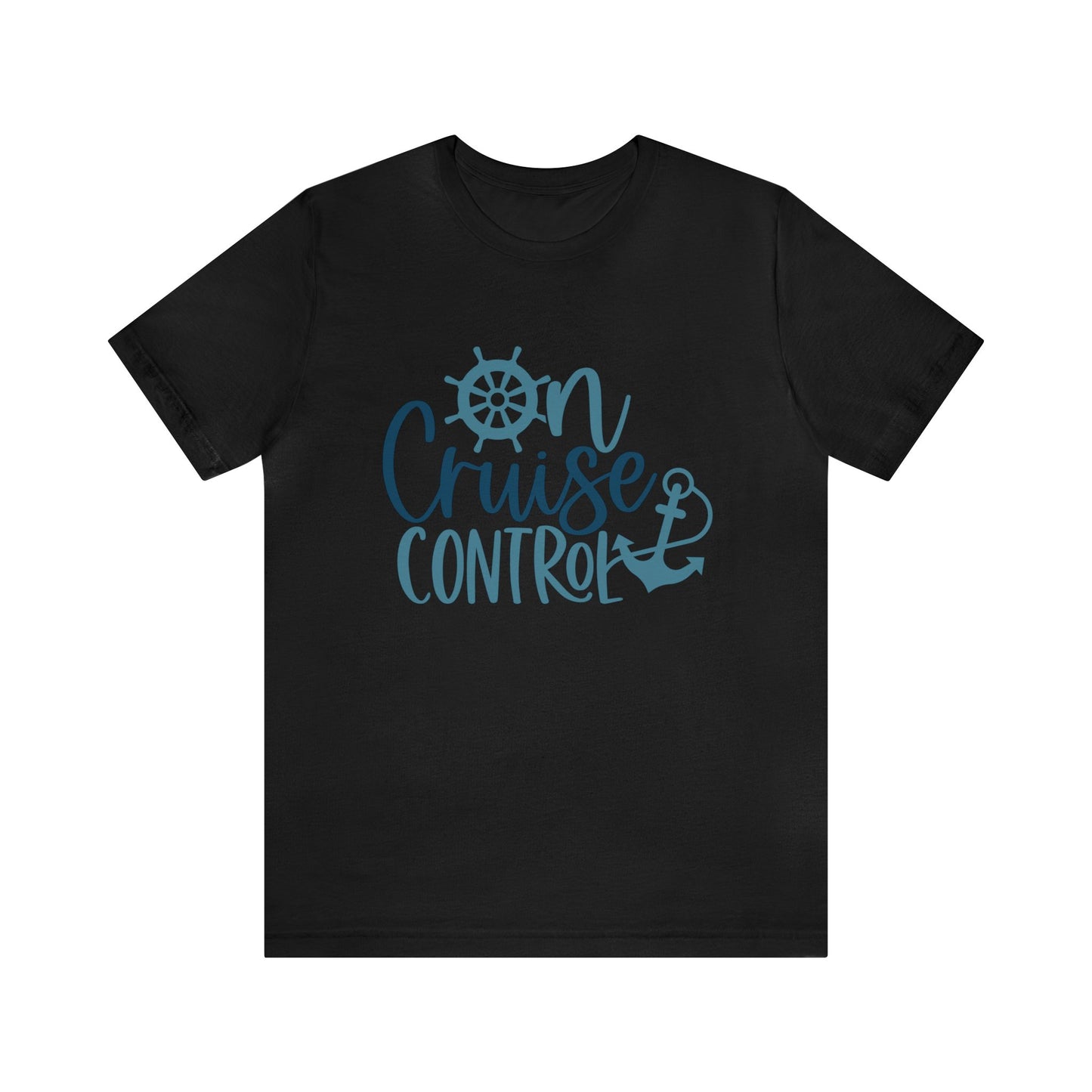 Unisex Jersey Short Sleeve Tee, Cruise Tee, Wheel On Cruise Control, 100% Cotton, Light Fabric 142 g/m²