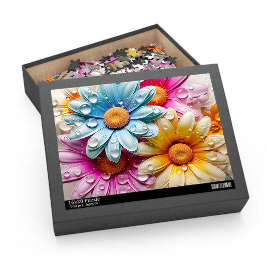 Personalised/Non-Personalised Puzzle, Floral (120, 252, 500-Piece)