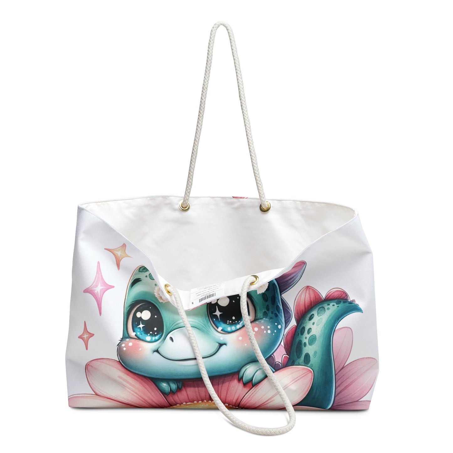 Personalised/Non-Personalised Weekender Bag, Dragon, Large Weekender Bag, Beach Bag, Book Bag