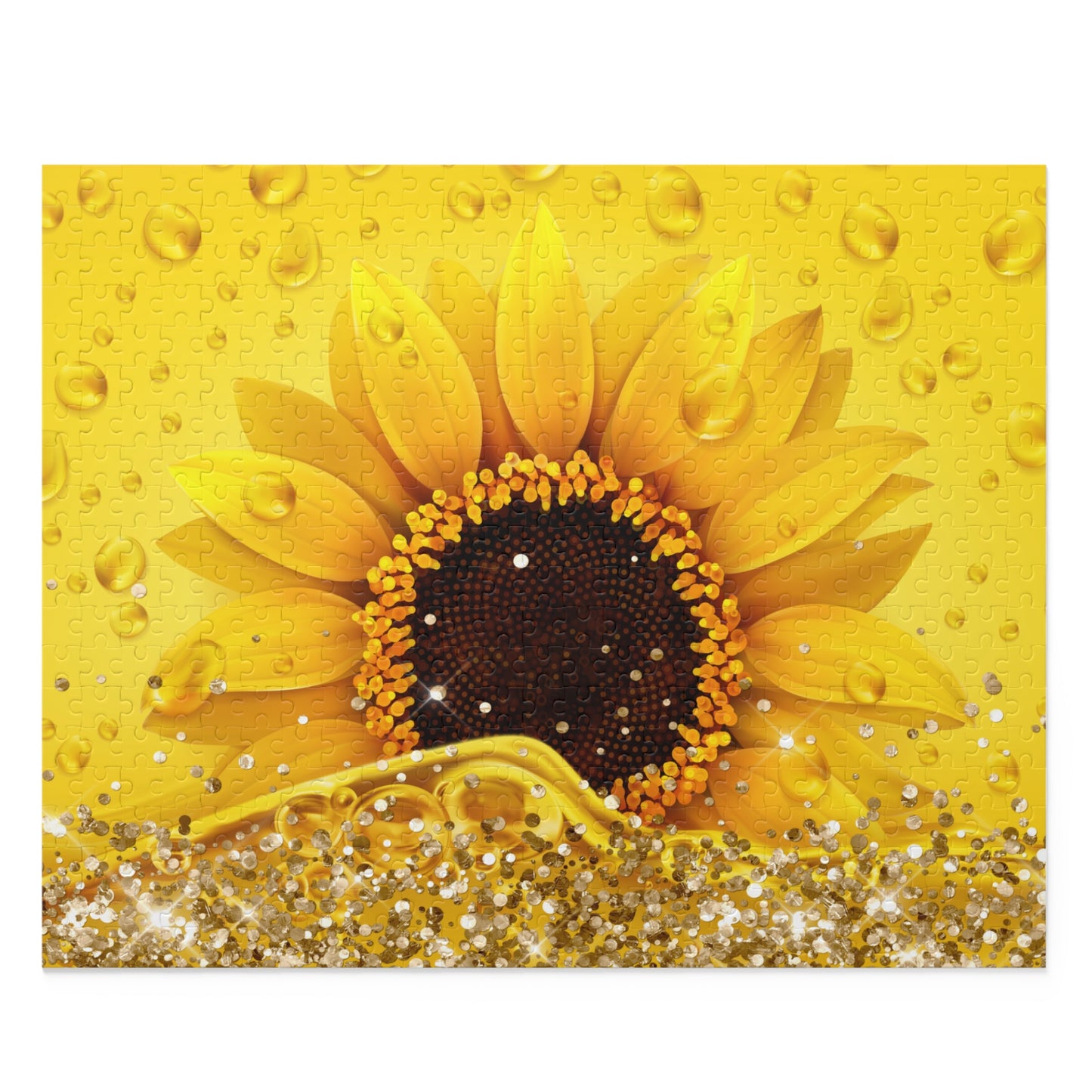 Personalised/Non-Personalised Puzzle, Sunflower (120, 252, 500-Piece)