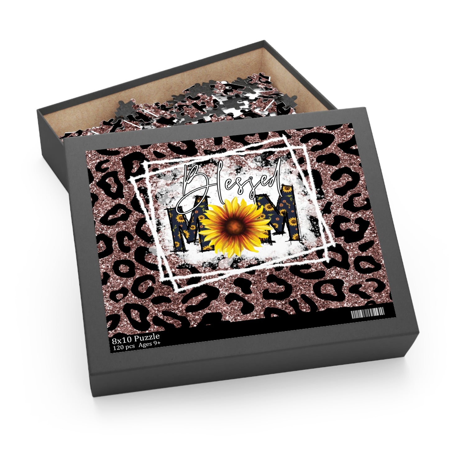 Personalised/Non-Personalised Puzzle, Sunflower, Mum, Mom (120, 252, 500-Piece)