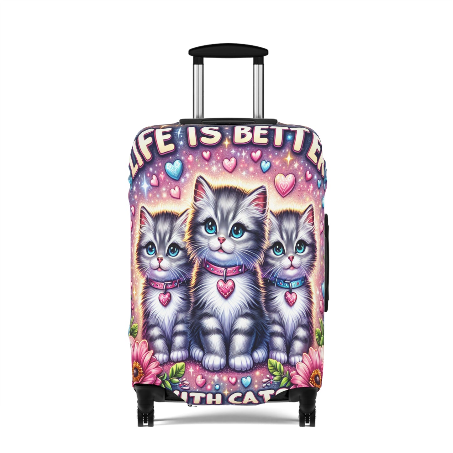 Luggage Cover, Life is better with Cats, awd-1473