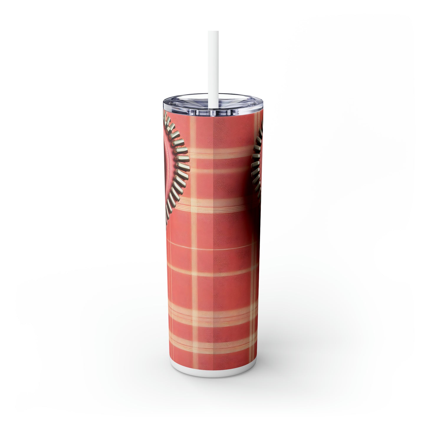 Skinny Tumbler with Straw, 20oz, Fox, Valentines Day, awd-947