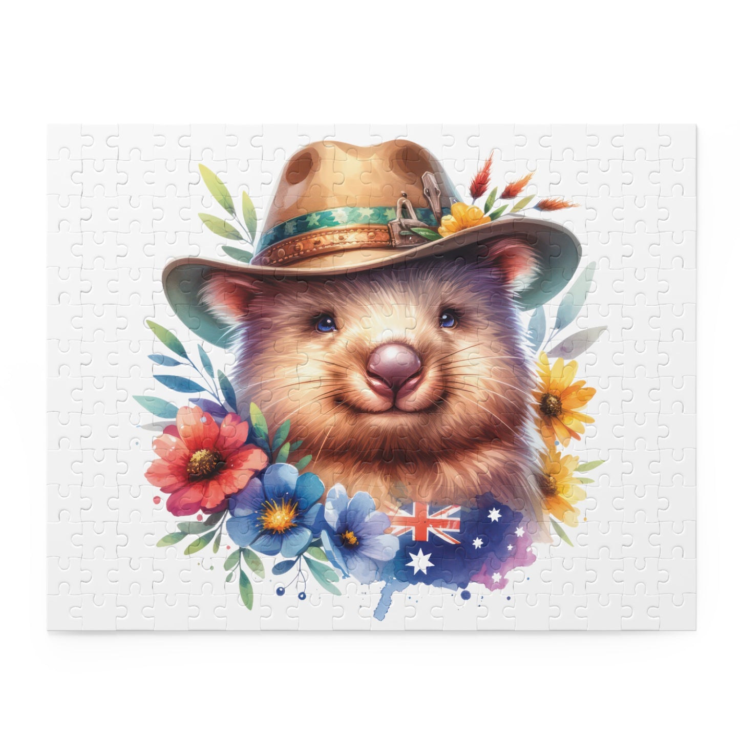 Personalised/Non-Personalised Puzzle, Wombat (120, 252, 500-Piece)