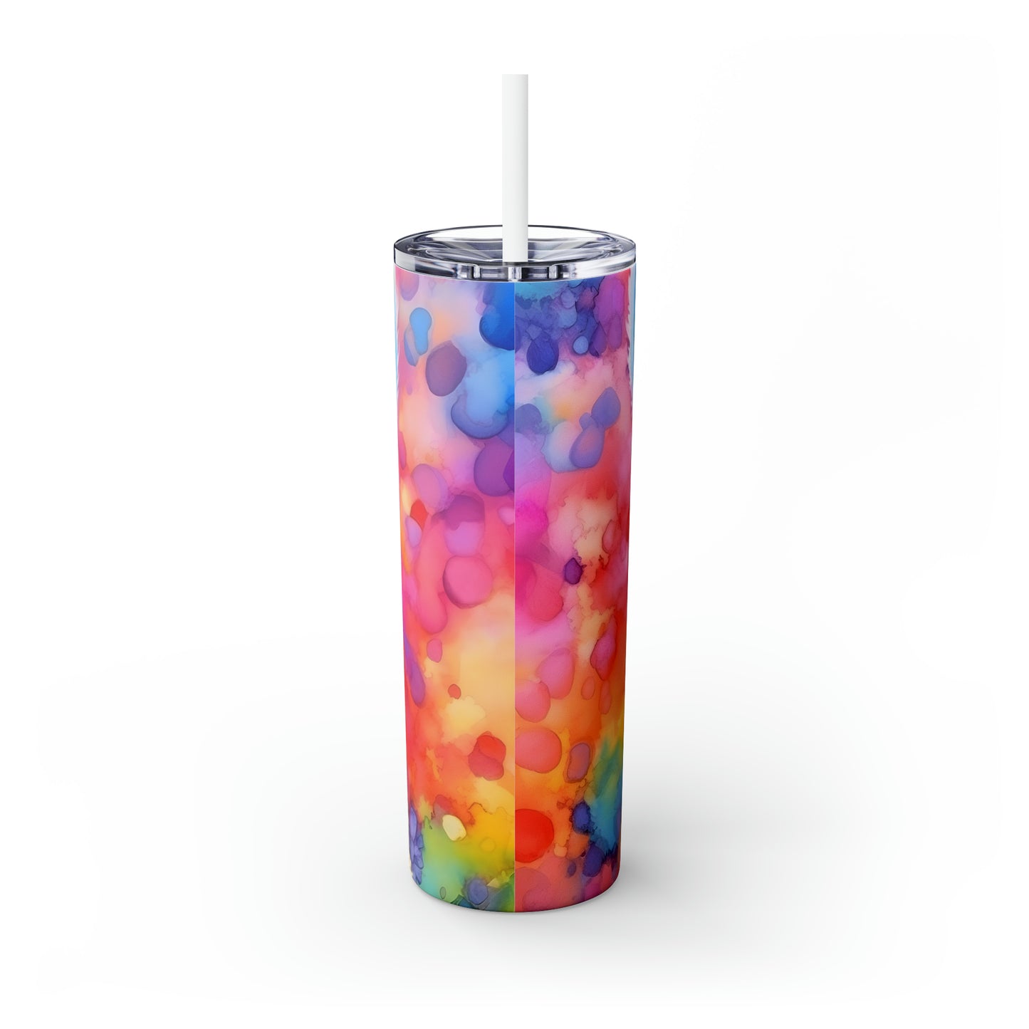 Skinny Tumbler with Straw, 20oz, Llama