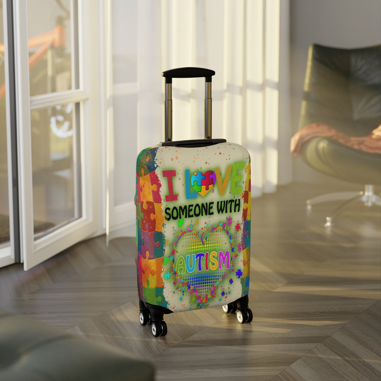 Luggage Cover, I Love someone with Autism, awd-1459b