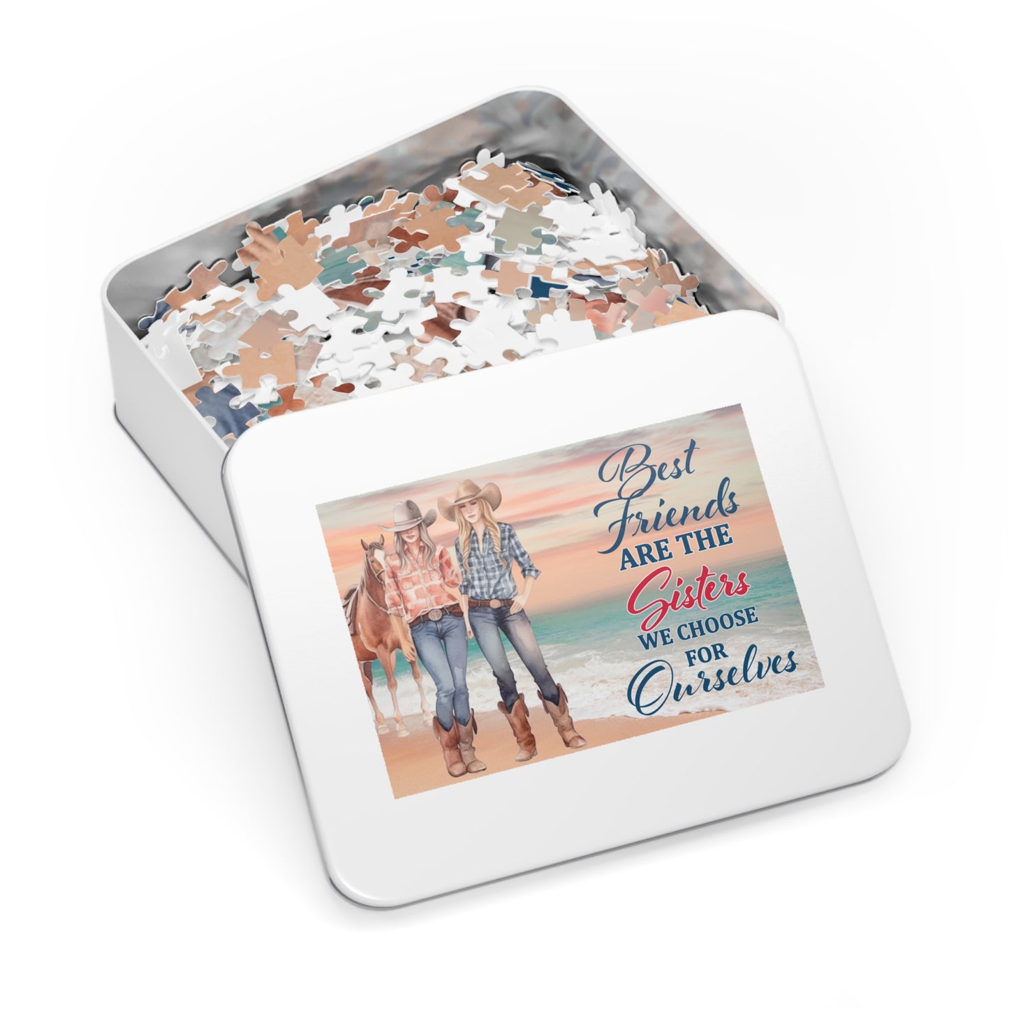 Jigsaw Puzzle, Western, Best Friends are the Sisters we Choose for Ourselves, Personalised/Non-Personalised (30, 110, 252, 500,1000-Piece)
