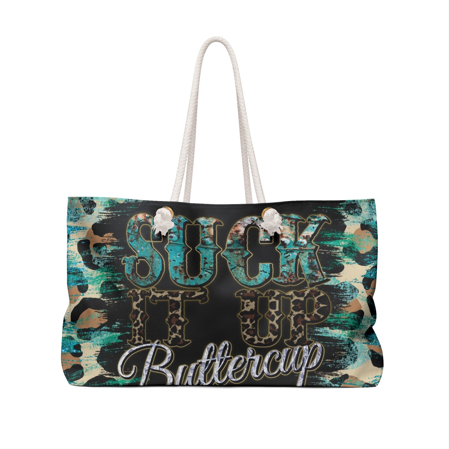 Personalised Weekender Bag, Suck it up Buttercup, Large Weekender Bag, Beach Bag, Book Bag