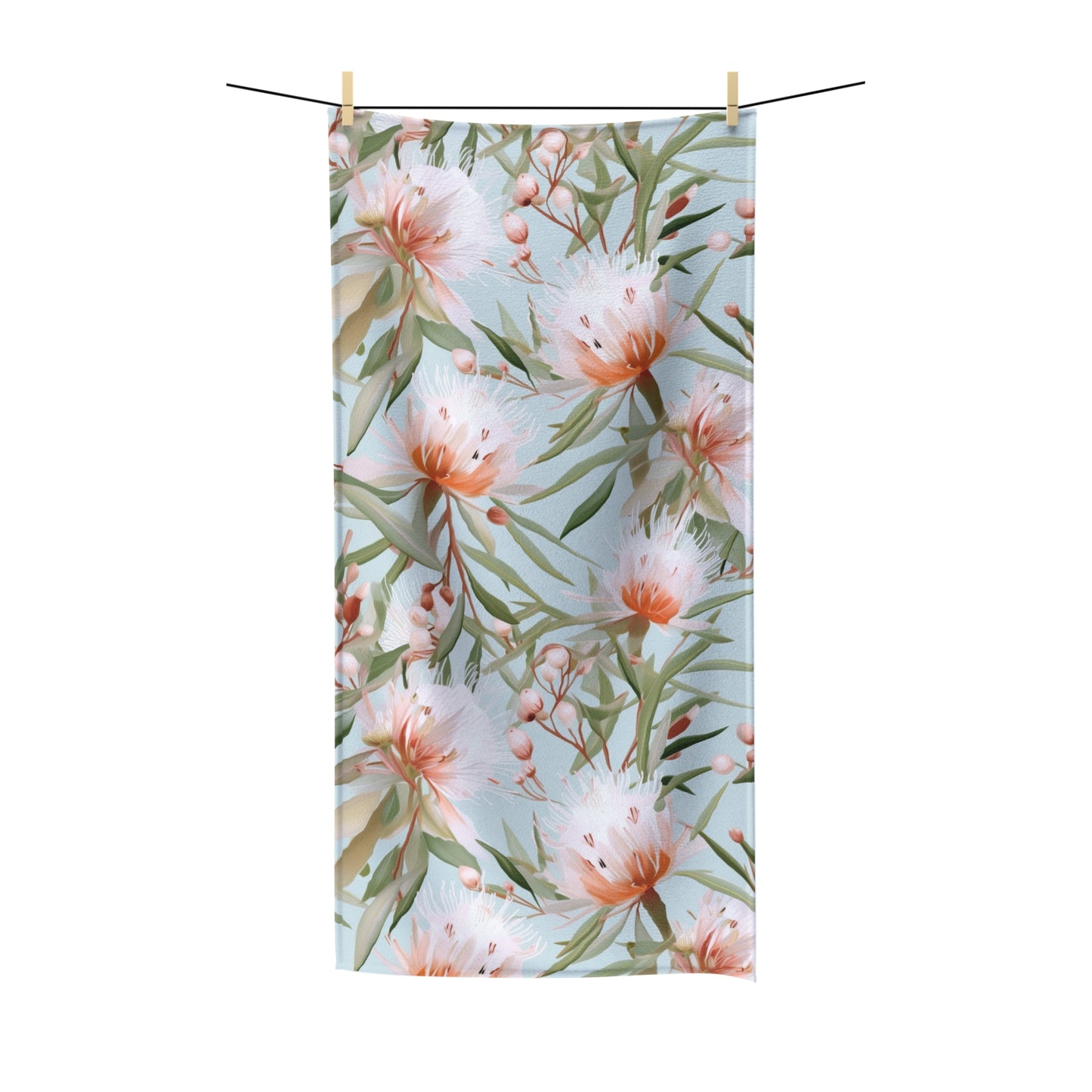 Beach Towel, Boho Floral, Polycotton Towel