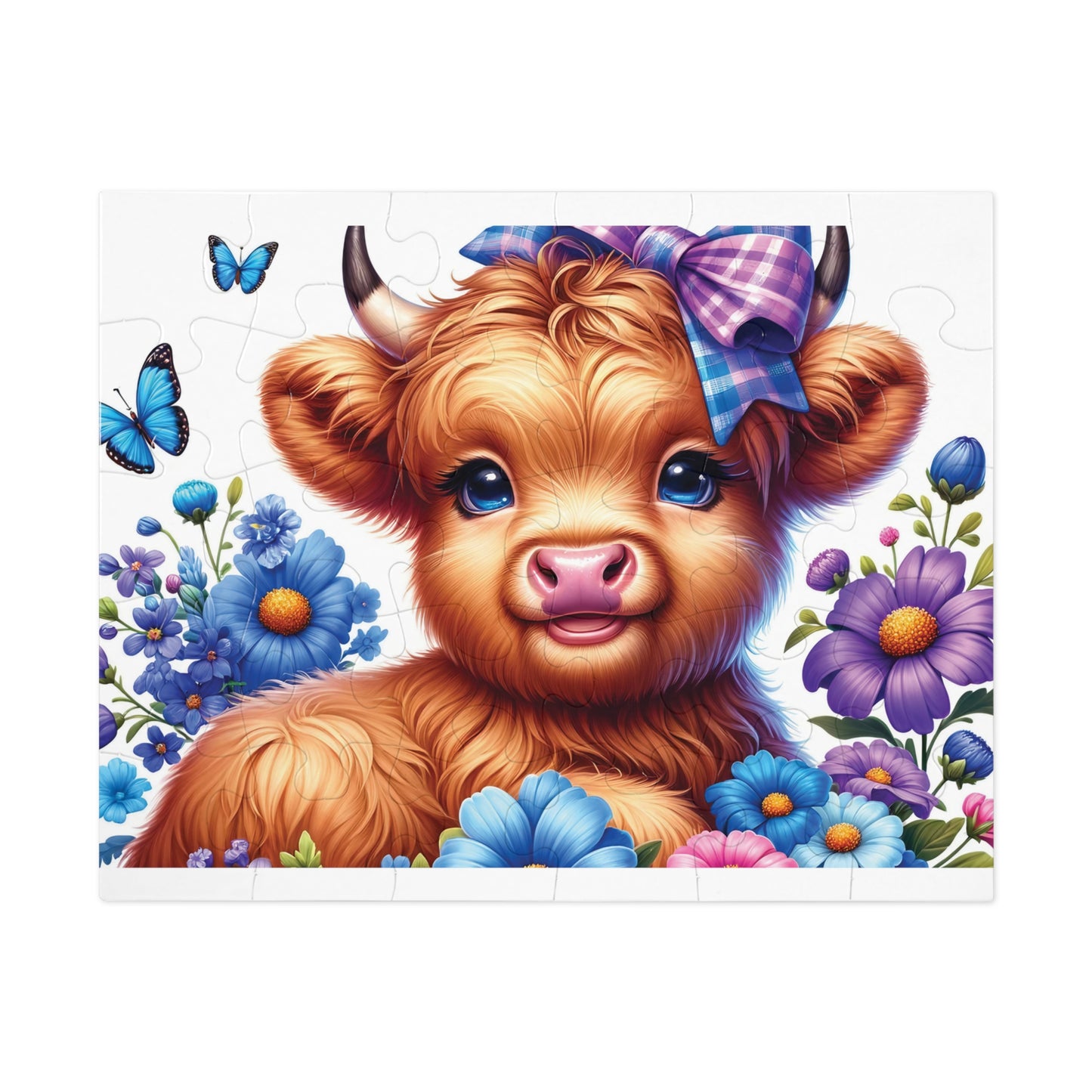 Jigsaw Puzzle, Highland Cow, Personalised/Non-Personalised (30, 110, 252, 500,1000-Piece)