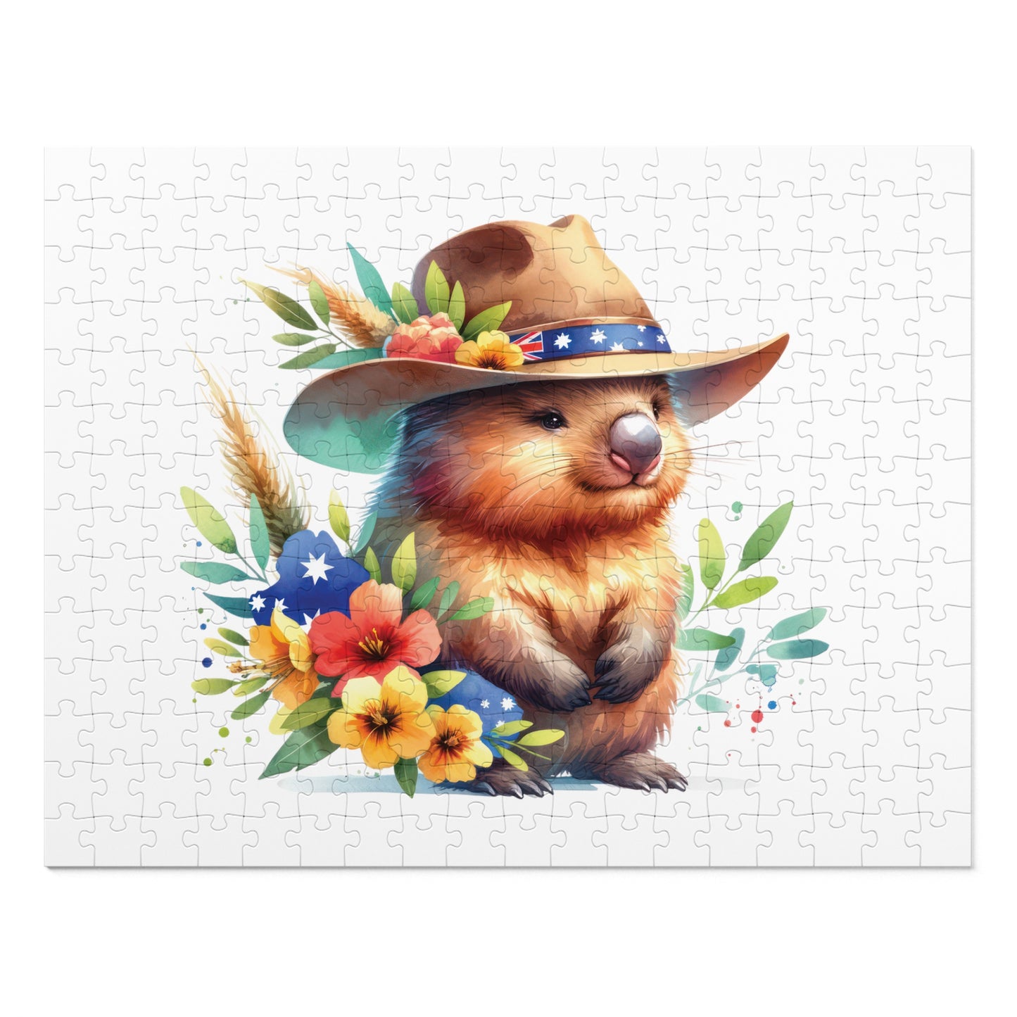 Jigsaw Puzzle in Tin, Australian Animals, Wombat, Personalised/Non-Personalised, awd-1323 (30, 110, 252, 500,1000-Piece)