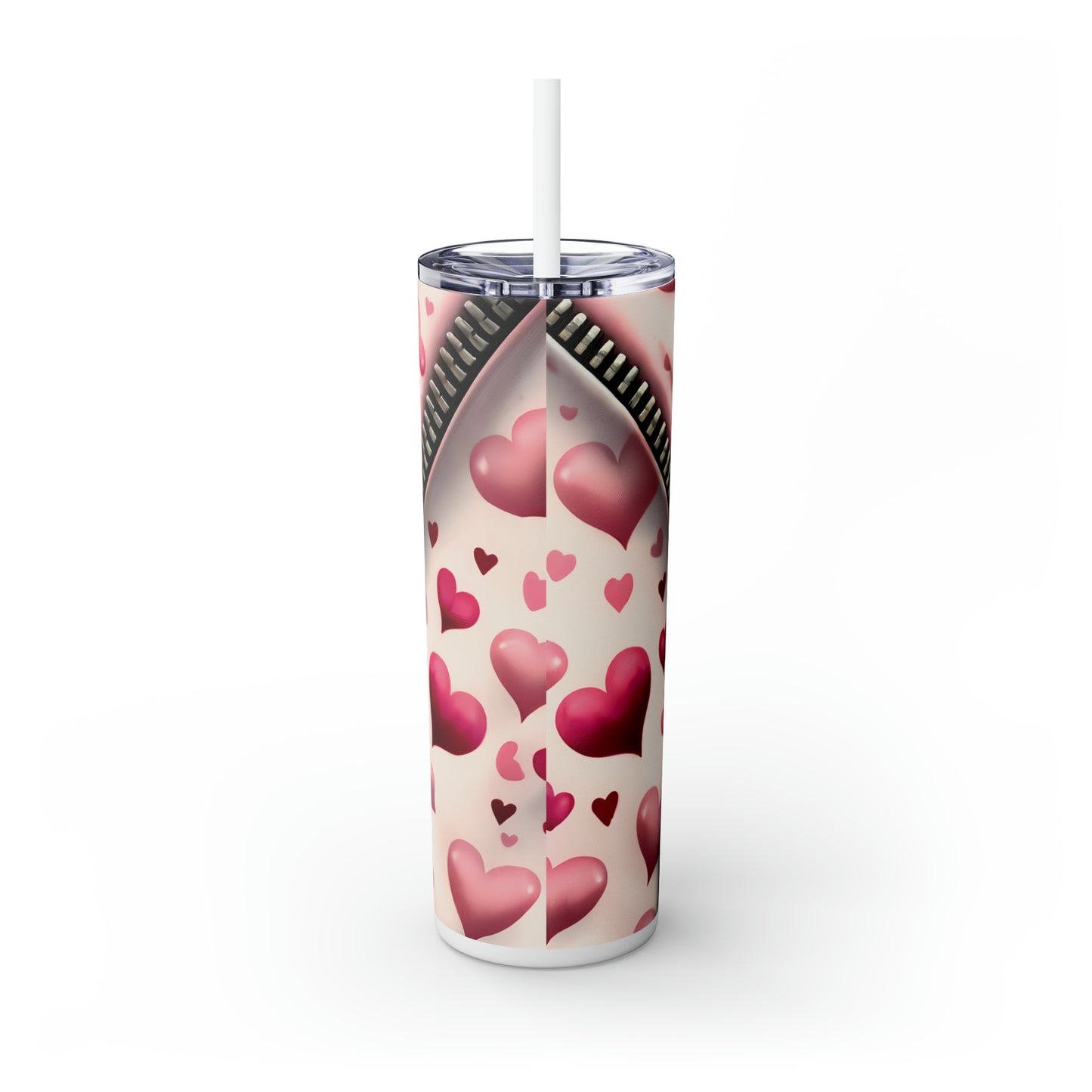 Skinny Tumbler with Straw, 20oz, Dog, Valentines Day, awd-912