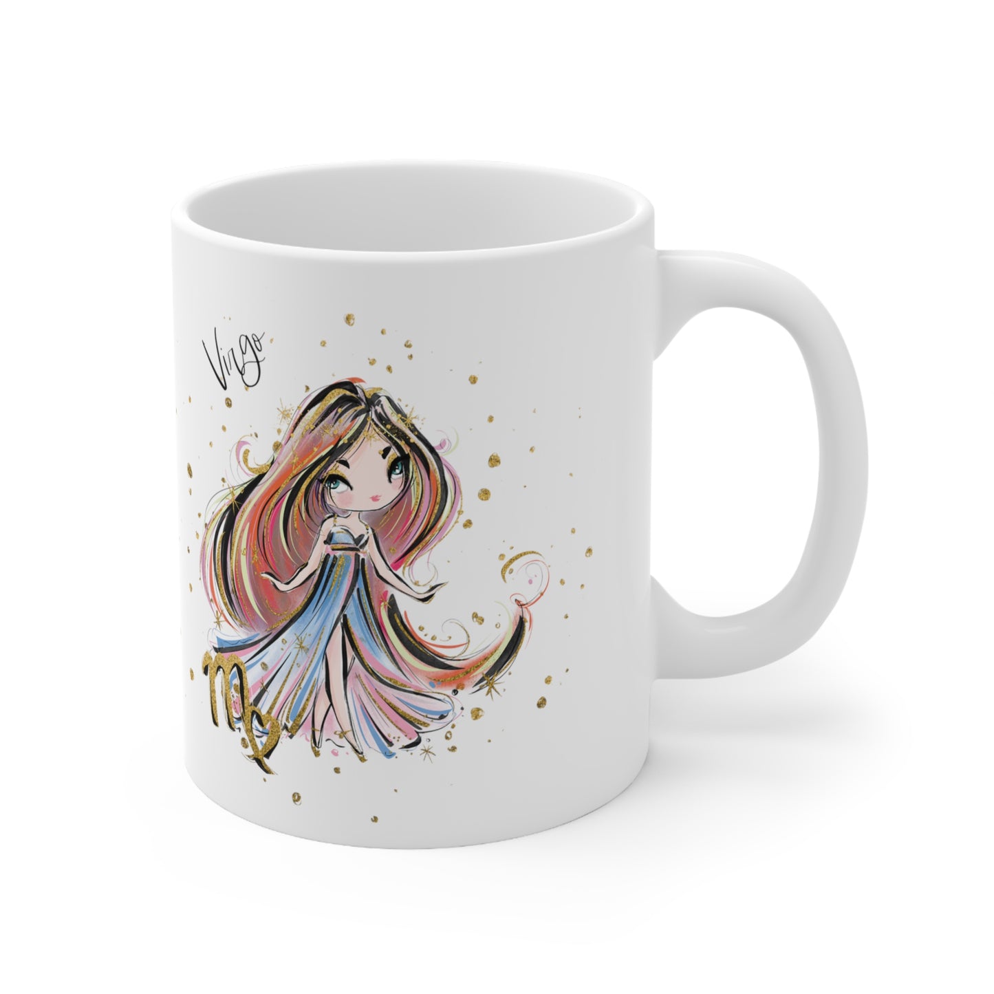 Personalised/Non Personalised Zodiac Sign, Virgo, Ceramic Mug 11oz