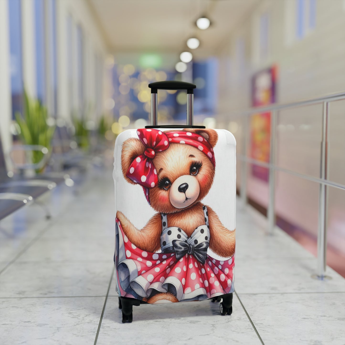 Luggage Cover, Rockabilly, Teddy Bear, awd-3031