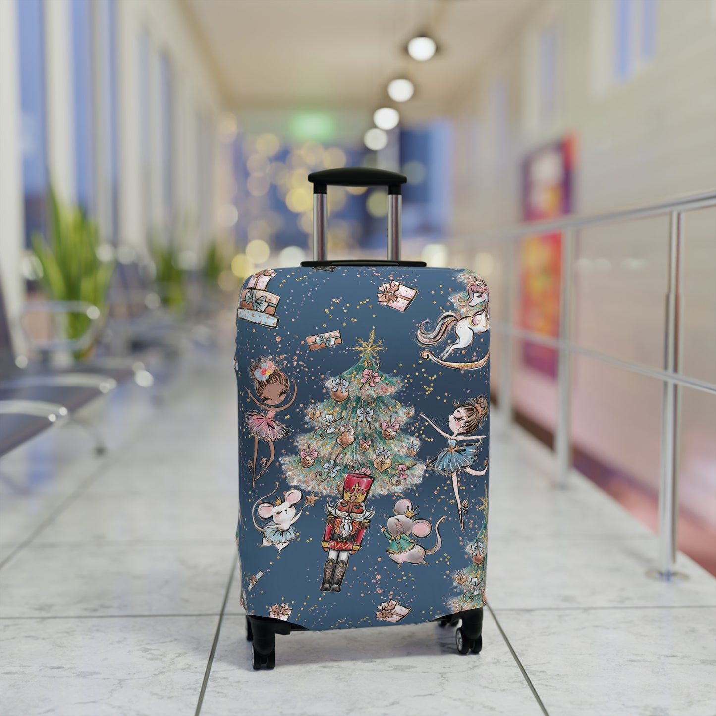 Luggage Cover, Christmas, Nutcracker Blue