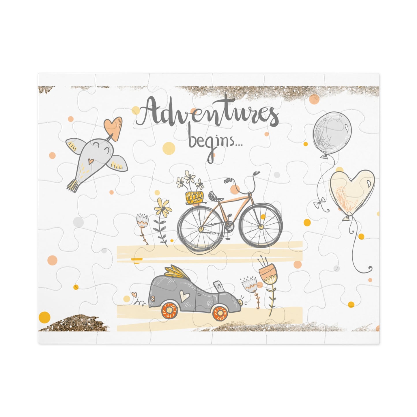 Jigsaw Puzzle, Travel, Let the Adventures Begin, Personalised/Non-Personalised (30, 110, 252, 500,1000-Piece)