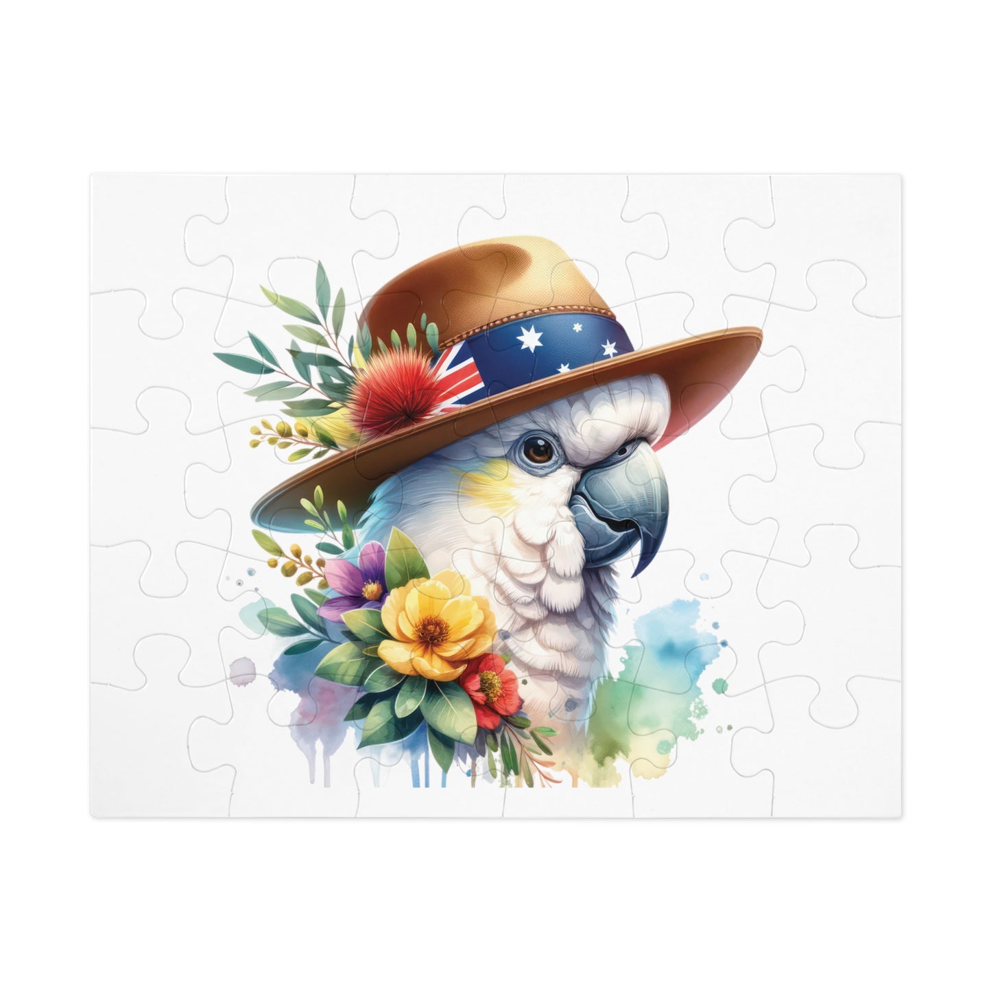 Jigsaw Puzzle in Tin, Australian Animals, Cockatoo, Personalised/Non-Personalised, awd-1334 (30, 110, 252, 500,1000-Piece)