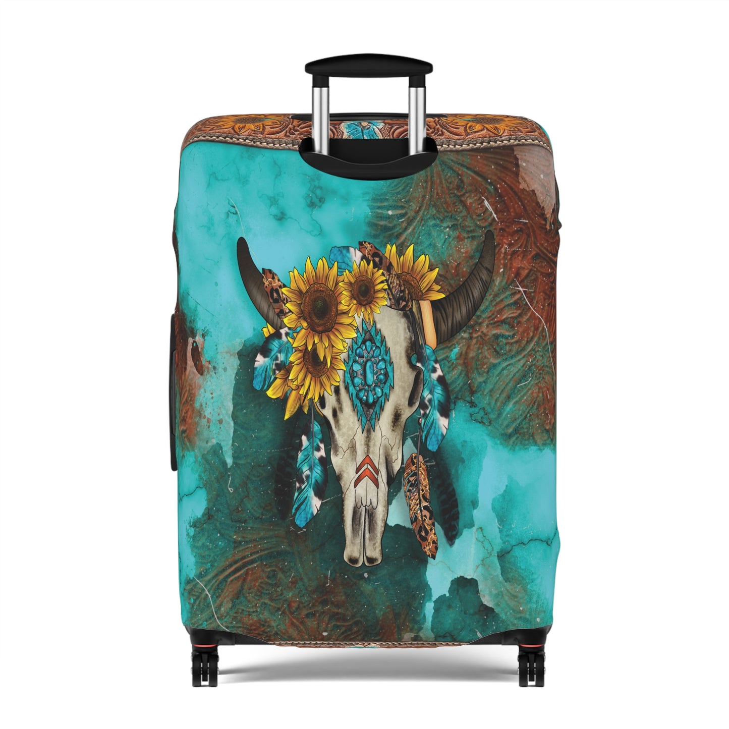 Luggage Cover, Country and Western, skull, awd-032