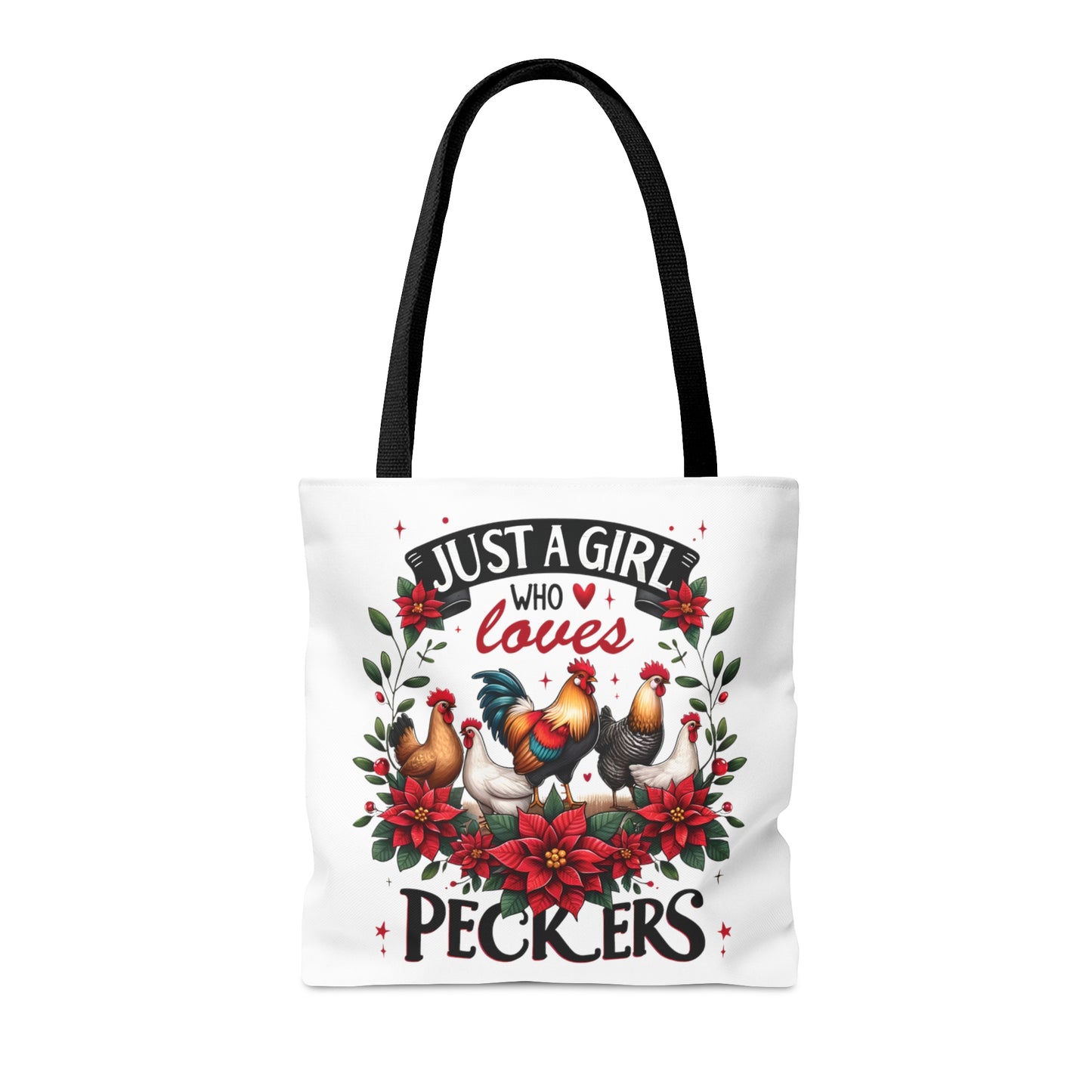 Tote Bag, Chicken, Just a Girl who loves Peckers, Personalised/Non-Personalised Tote bag