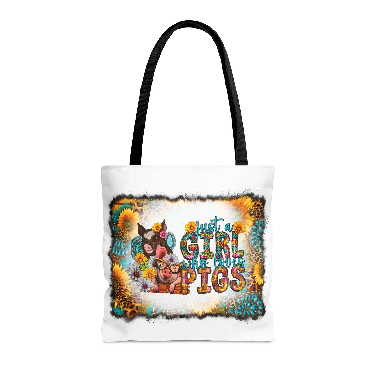 Tote Bag, Western, Just a Girl Who Loves Pigs