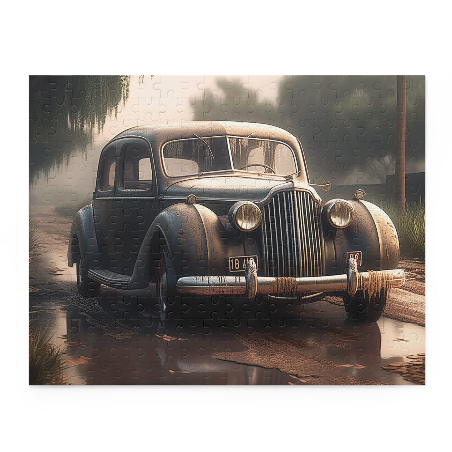 Personalised/Non-Personalised Puzzle, Vintage Car (120, 252, 500-Piece)