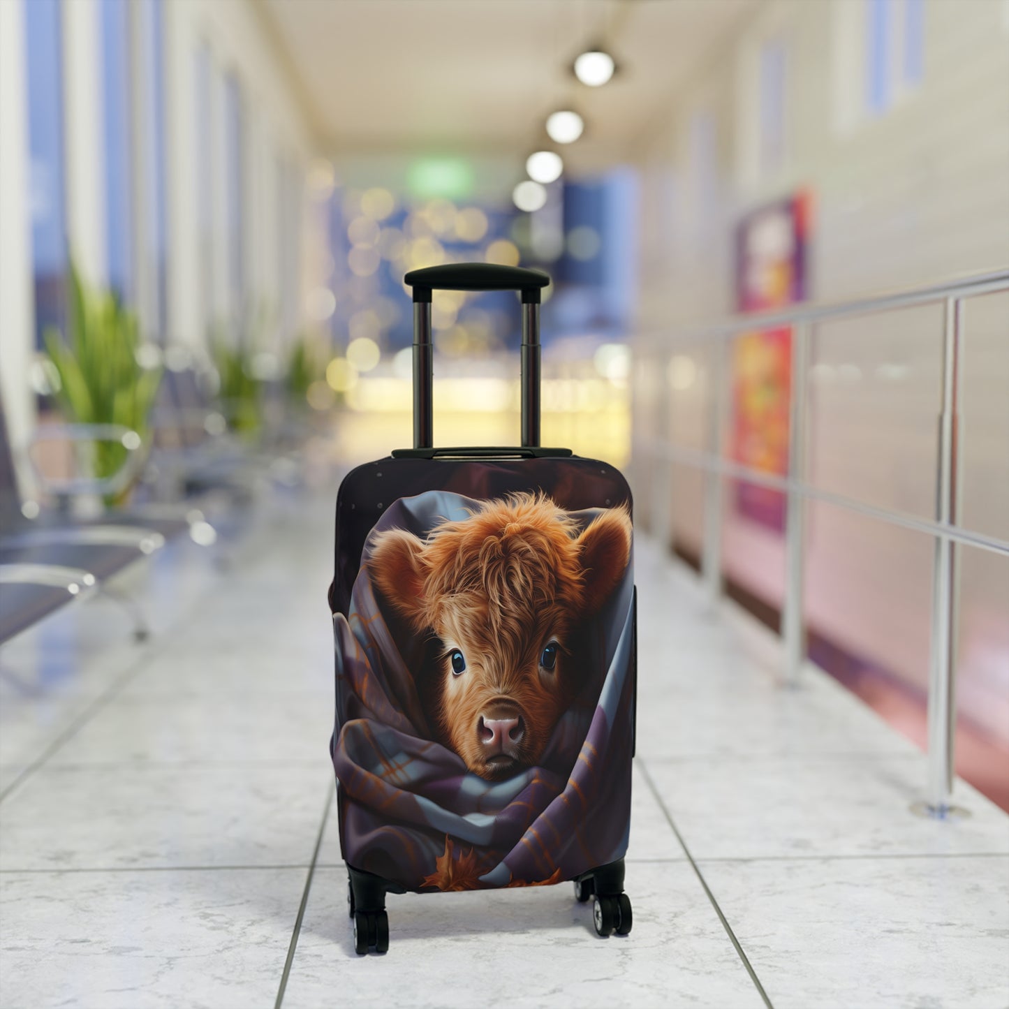 Luggage Cover, Highland Cow, awd-044