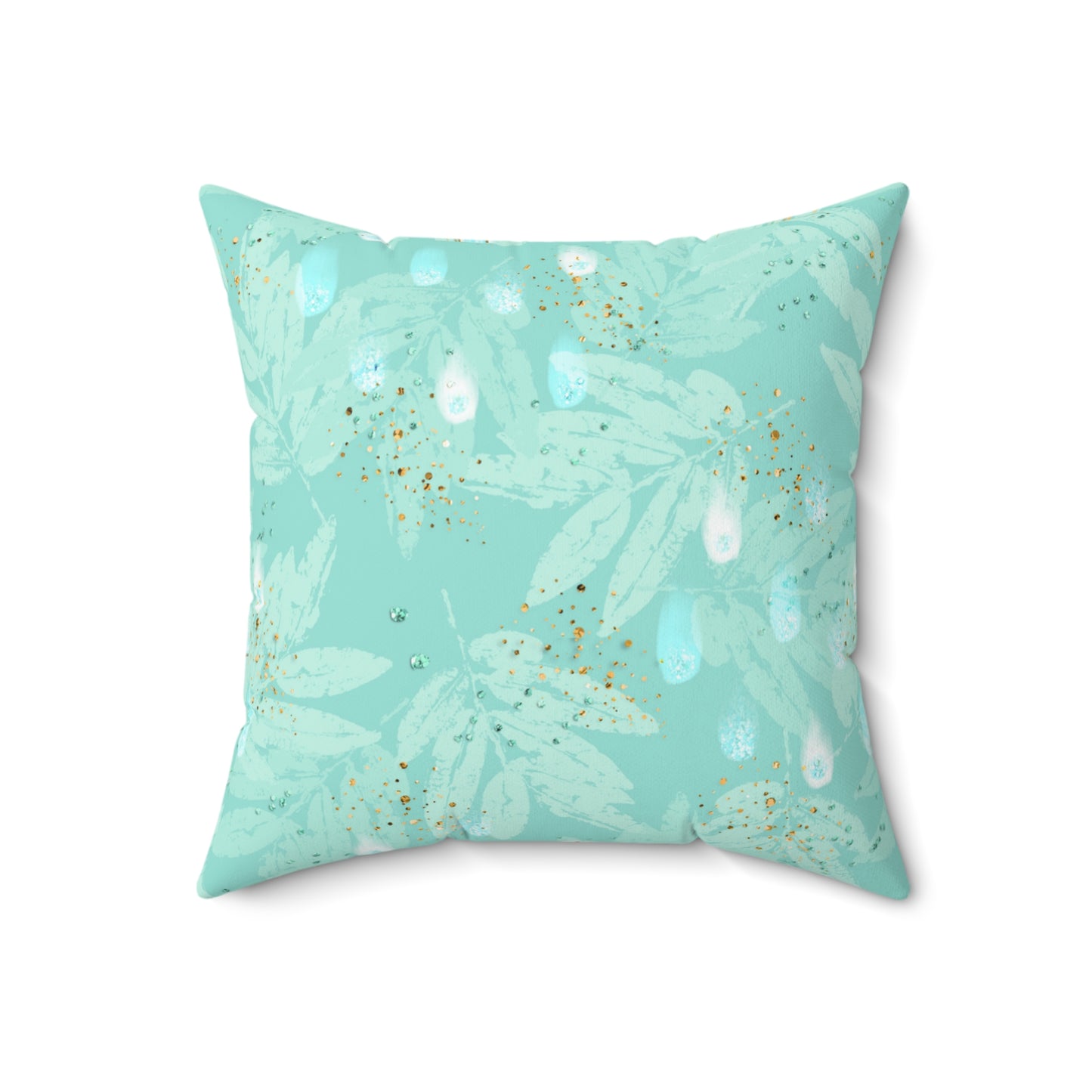 Spun Polyester Square Pillow, Eucalyptus Cushion