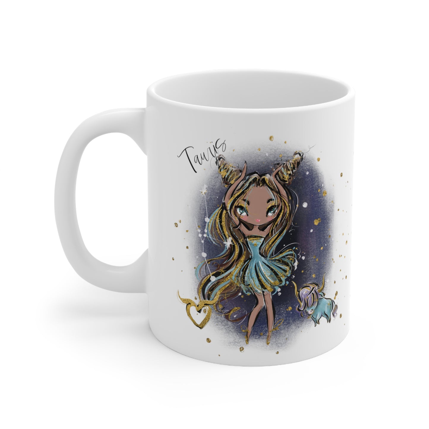 Personalised/Non Personalised Zodiac Sign, Taurus, Ceramic Mug 11oz