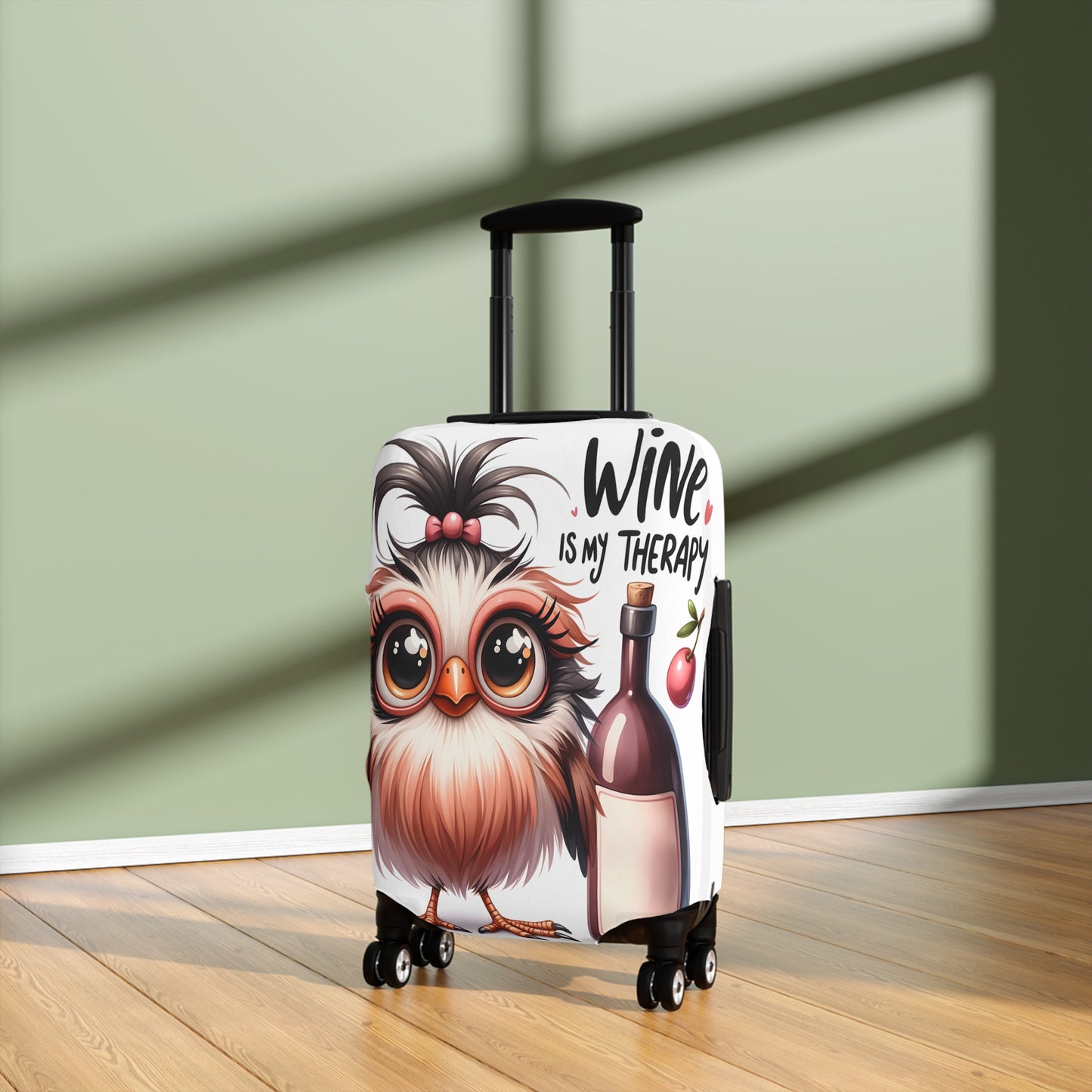 Luggage Cover, Wine Bird, Wine is my Therapy, awd-00033