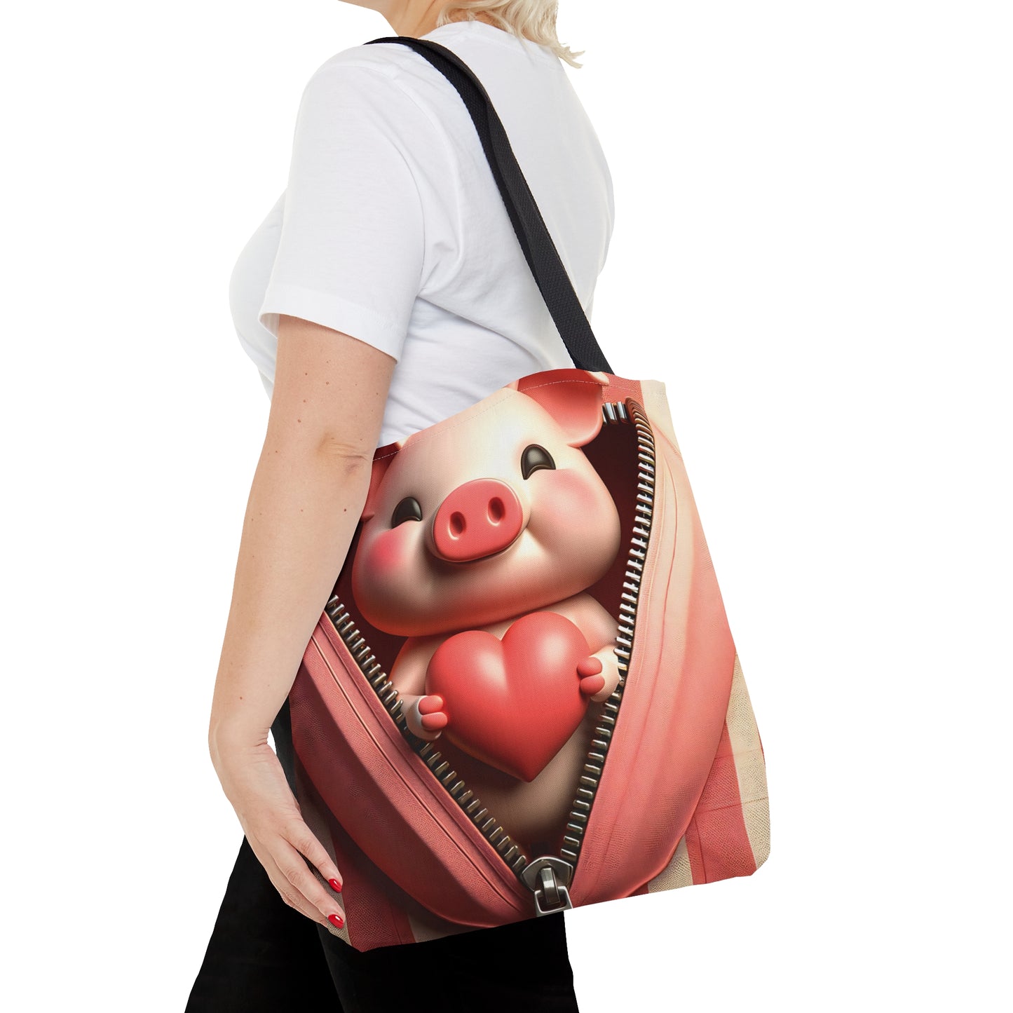 Tote Bag, Pig, Personalised/Non-Personalised Tote bag