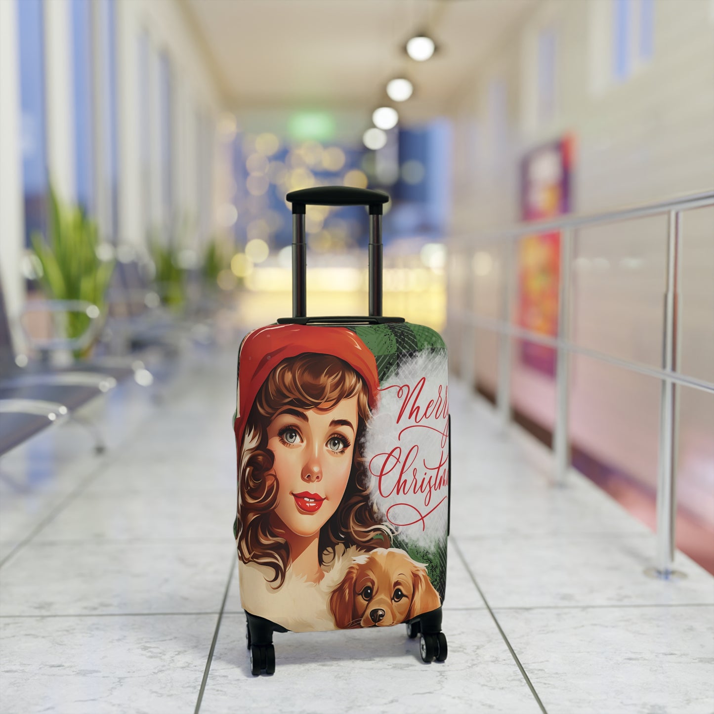 Luggage Cover, Vintage Christmas, awd-734