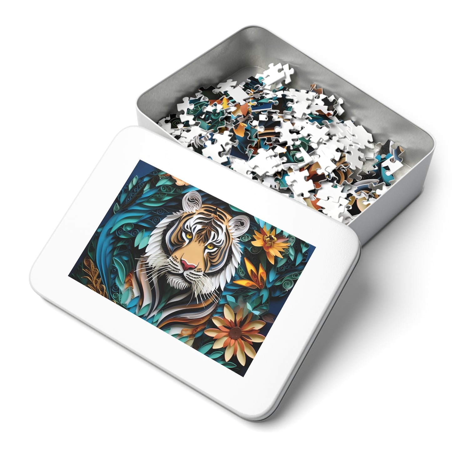 Jigsaw Puzzle, Tiger, Personalised/Non-Personalised (30, 110, 252, 500,1000-Piece)