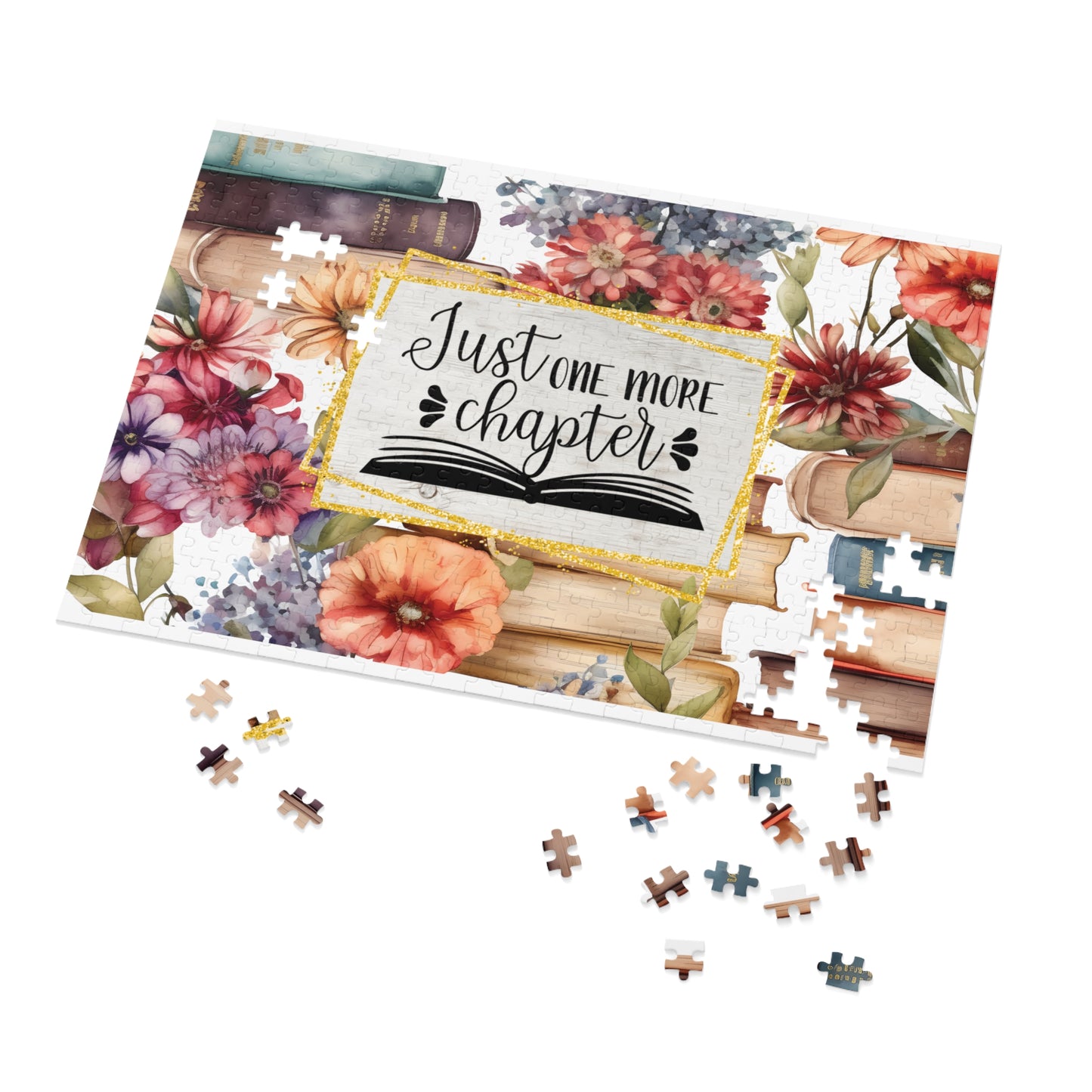 Jigsaw Puzzle, Book Lovers, Just one More Chapter, Personalised/Non-Personalised (30, 110, 252, 500,1000-Piece)