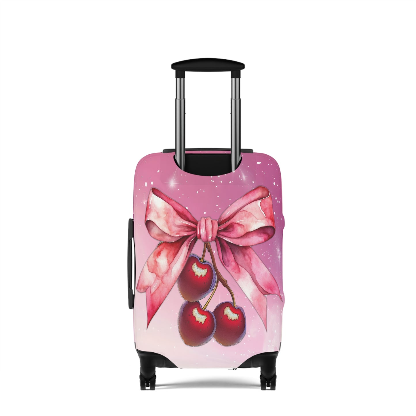 Luggage Cover, Rockabilly, Coquette, Cherries and Ribbon, awd-2514