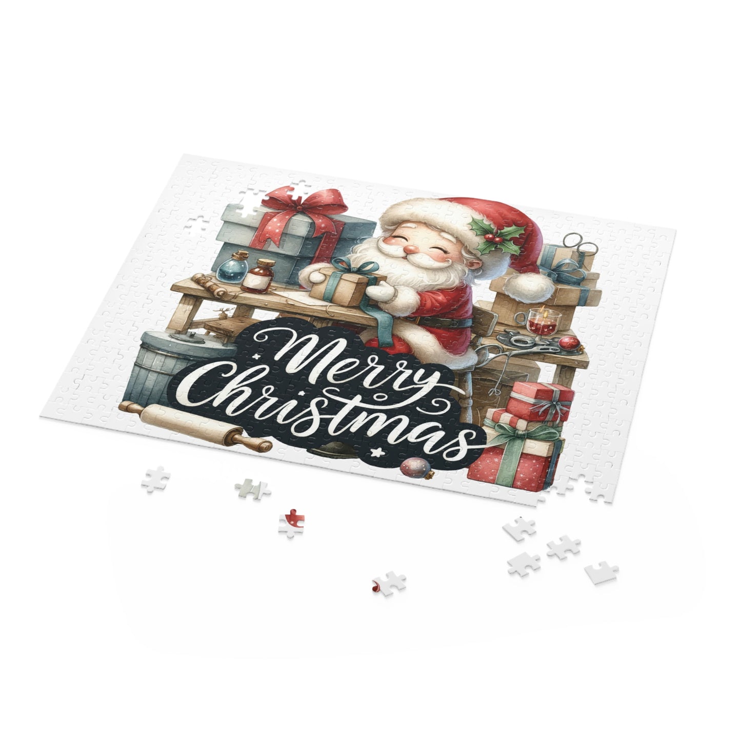 Personalised/Non-Personalised Puzzle, Christmas, Santa (120, 252, 500-Piece)