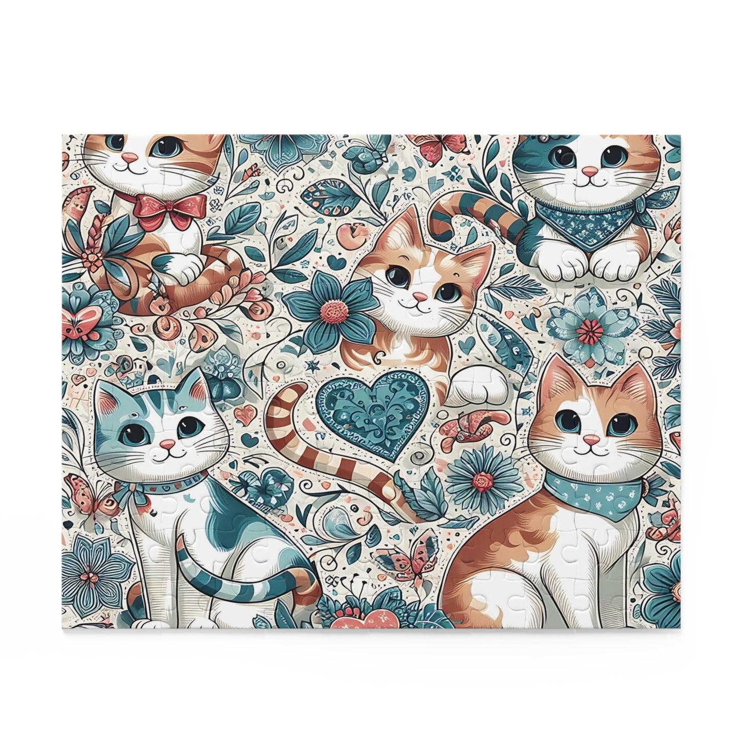 Personalised/Non-Personalised Puzzle, Cats (120, 252, 500-Piece)